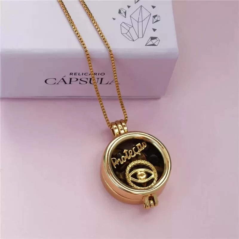 Gold-plated Locket Necklace
