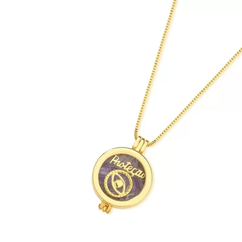 Gold-plated Locket Necklace