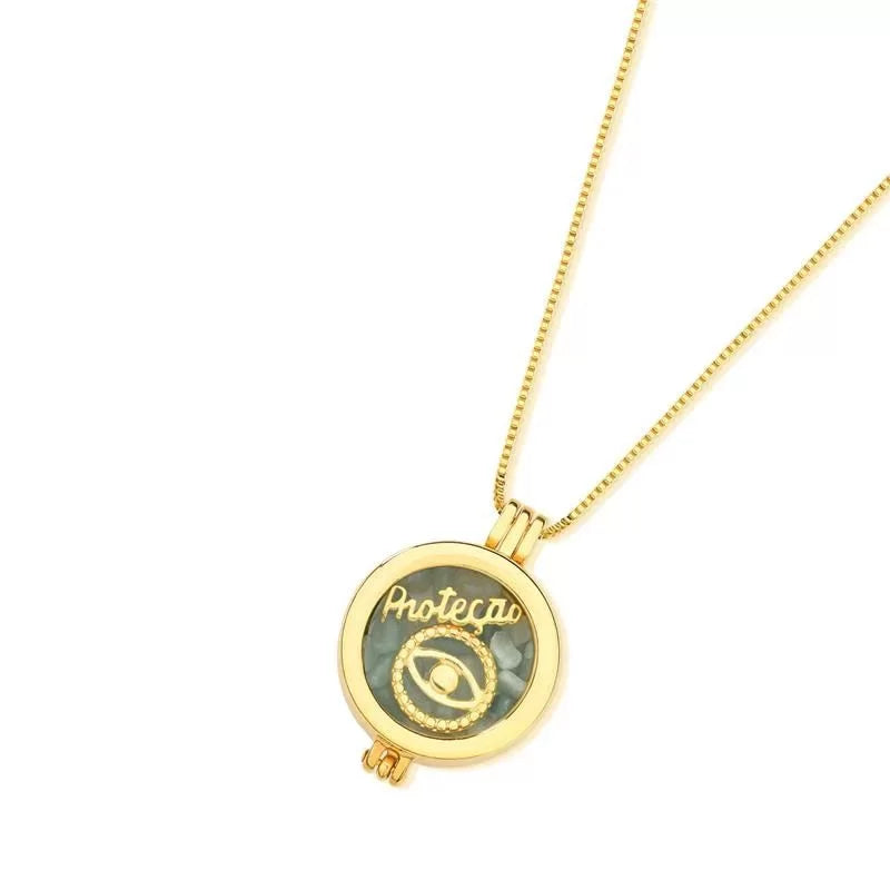 Gold-plated Locket Necklace