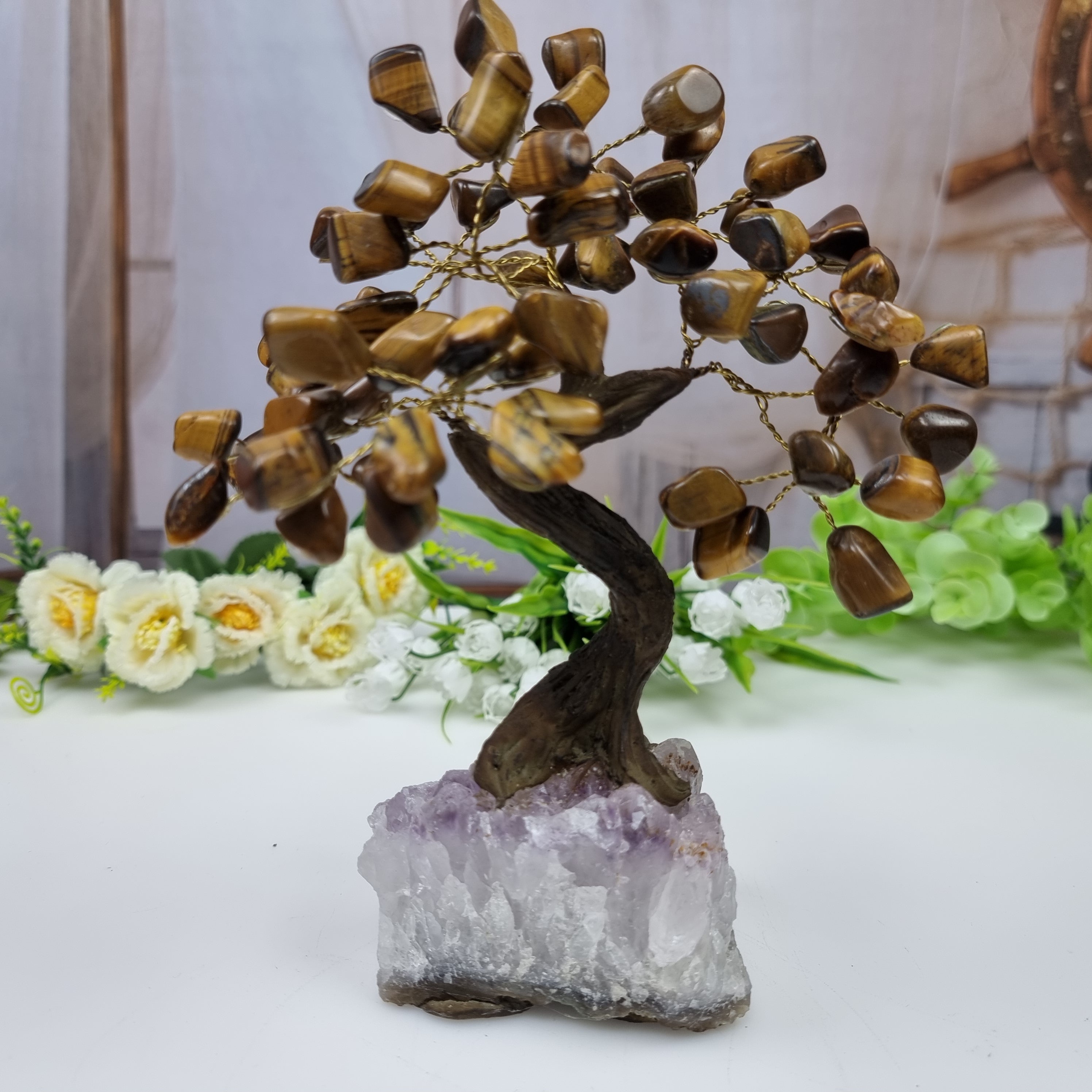 Natural Stone Trees | Models to Choose From | Special Amethyst Base - 12 branches and 60 Stones | BR Crystals Handmade Piece