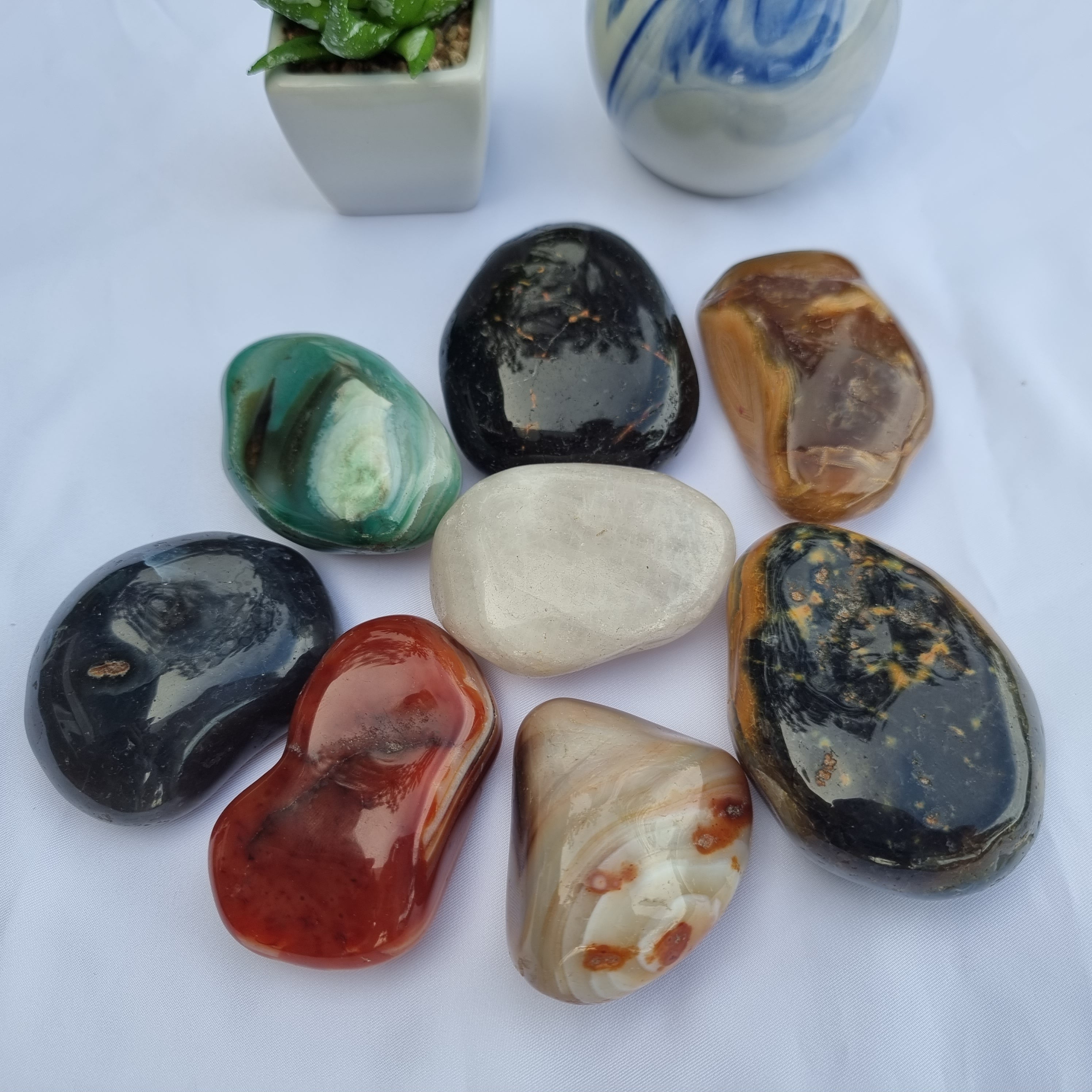 Piedras Rodadas Terapéuticas Surtidas Pulidas 5 a 8 cm Cantidad 1 kg