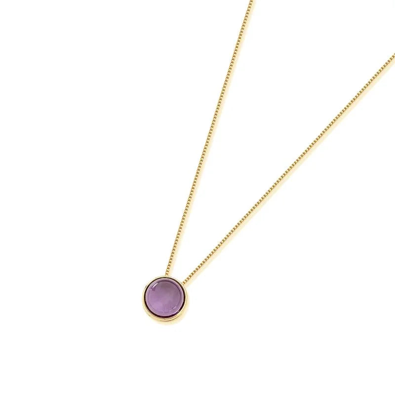 Gold-plated semi-precious stone pendant