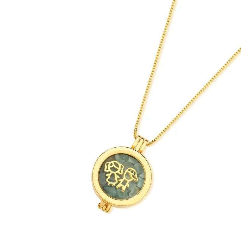 Gold-plated Locket Necklace