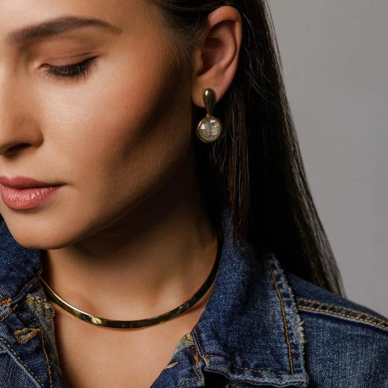Facet Locket Choker Necklace