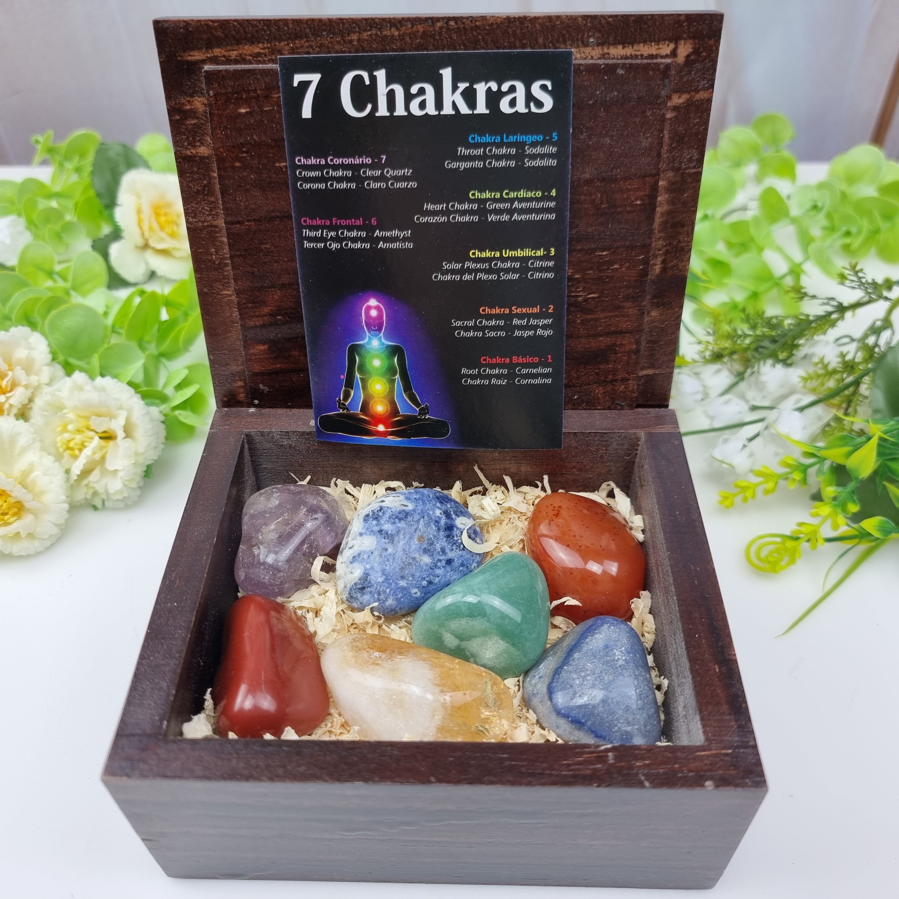 7 Chakras Stone Set - Seven Chakra Tumbled Stones