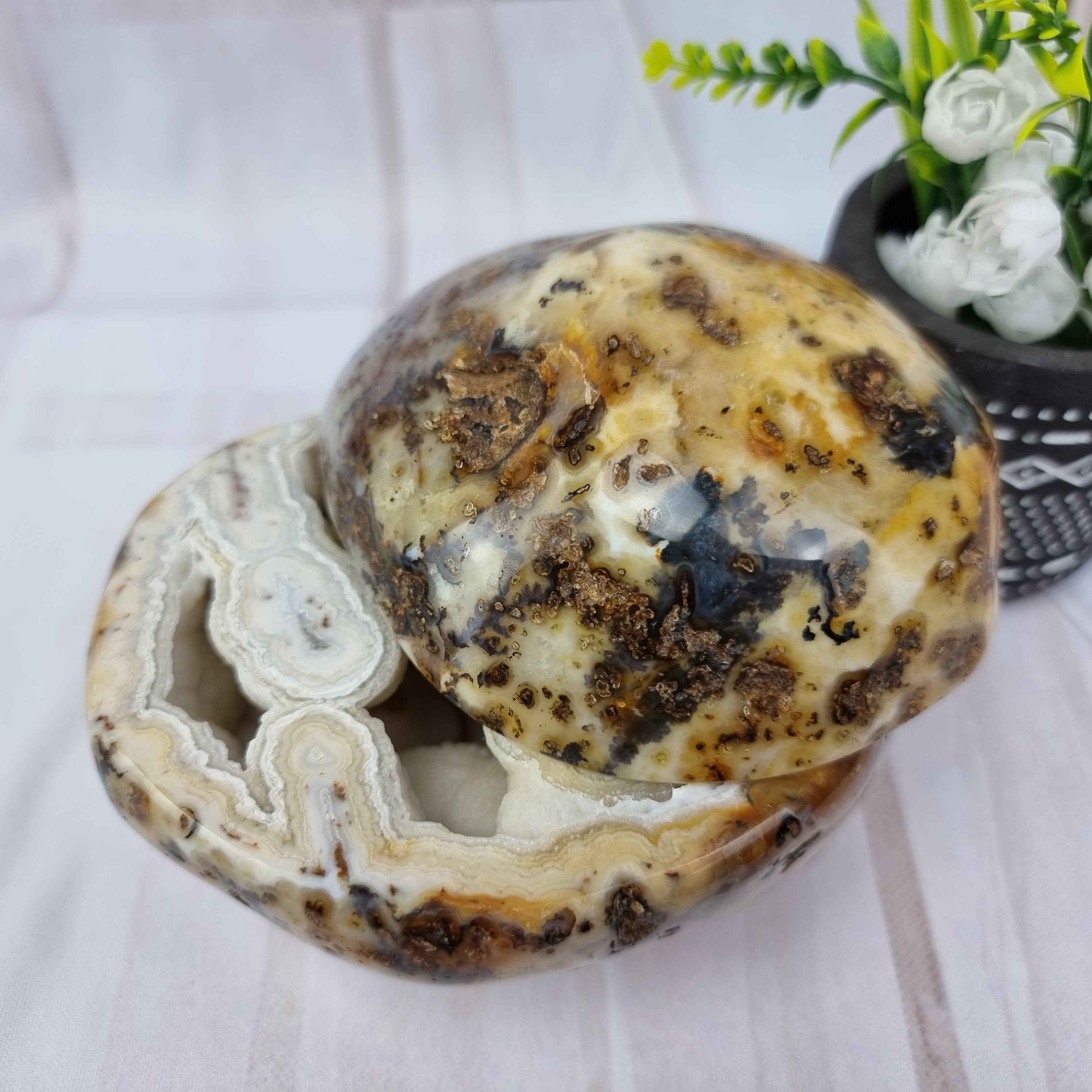 Agate Jewelry Box | Polished Pieces | Exclusive Unique Product | Handcrafted Item BR Crystals