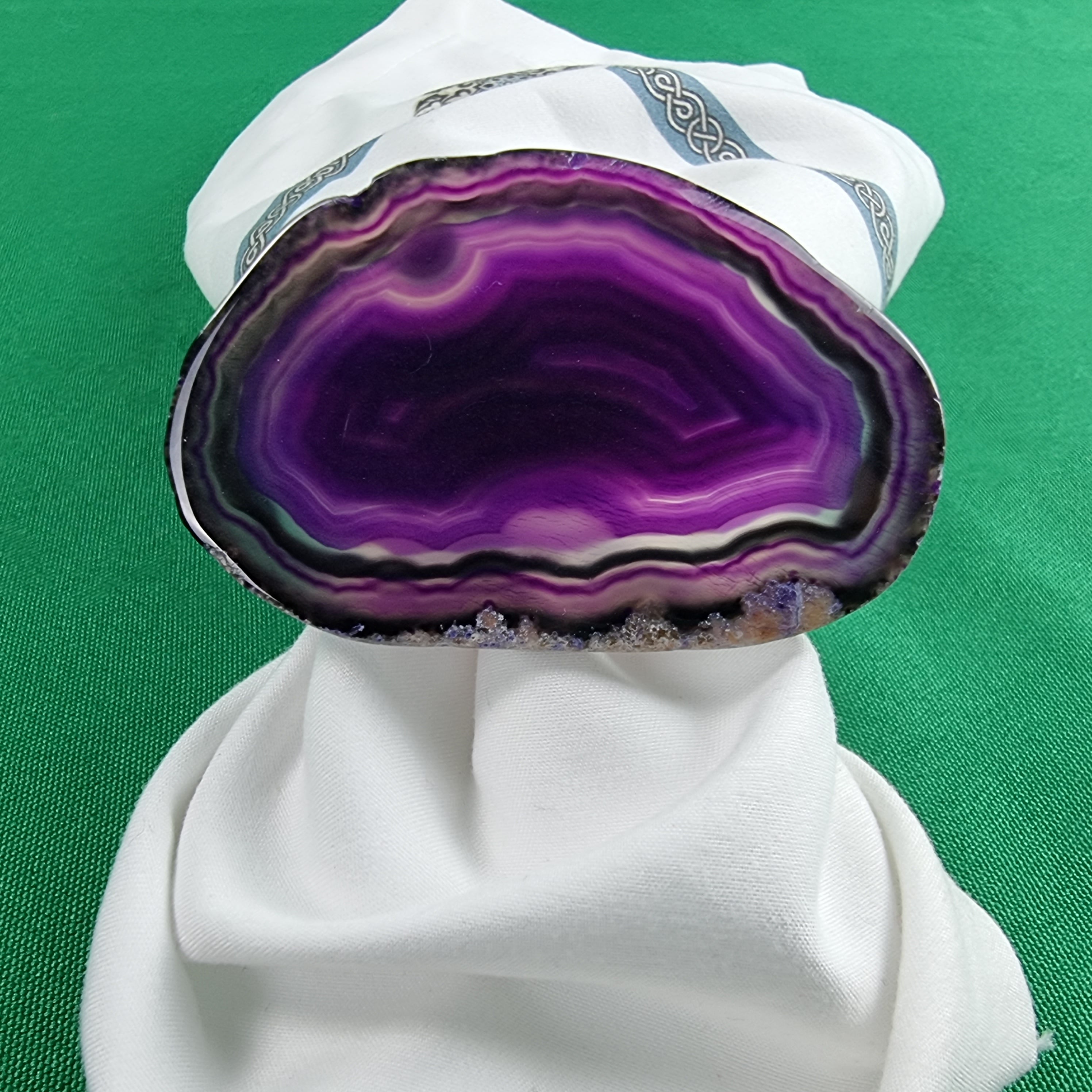 Anillo para servilletas de ágata SIN baño | Kit de 10 unidades, tamaño de 7 a 9 cm | Pieza artesanal BR Crystals