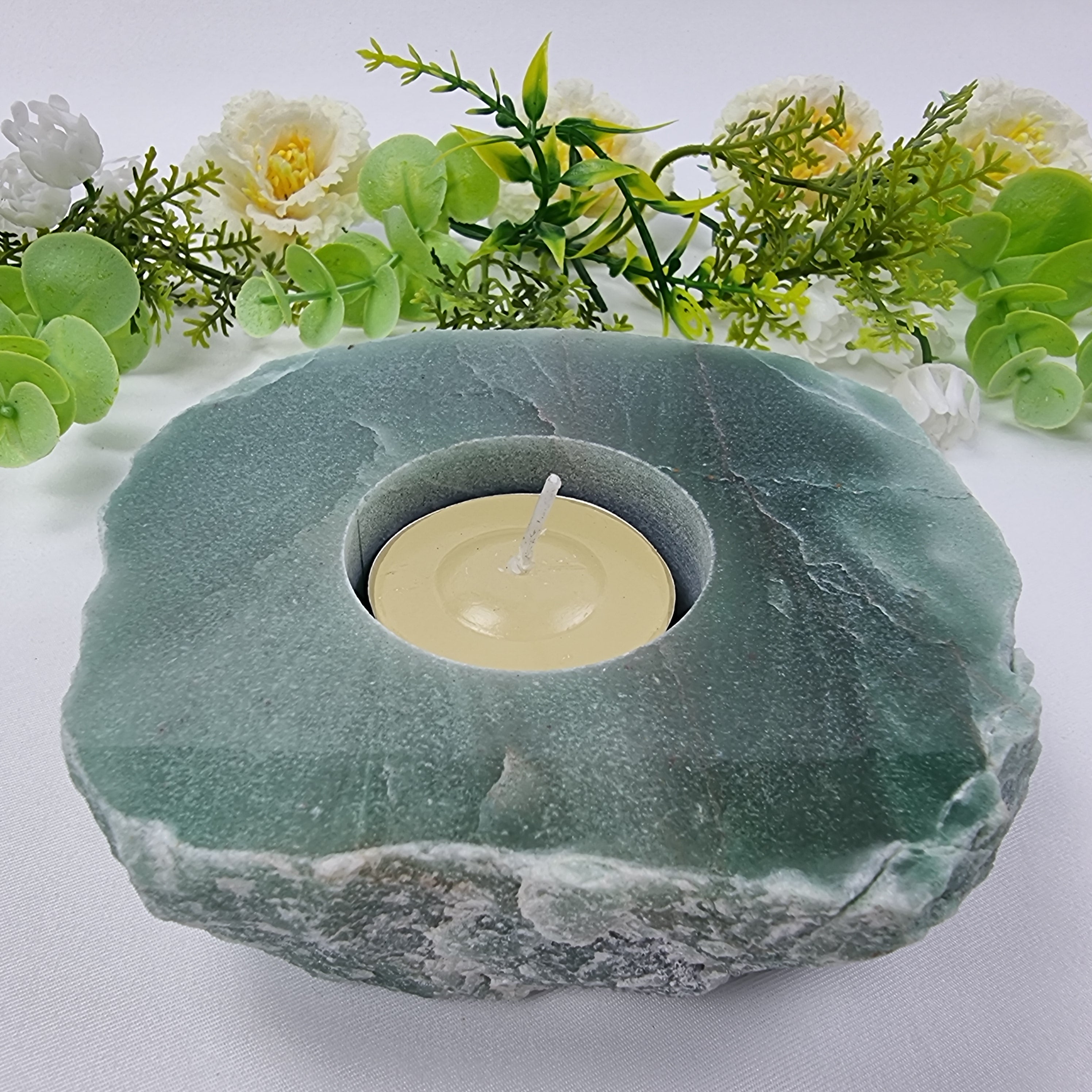 Portavelas de Cuarzo Piedras Especiales | Energía, Belleza y Sofisticación | Pieza Artesanal BR Crystal