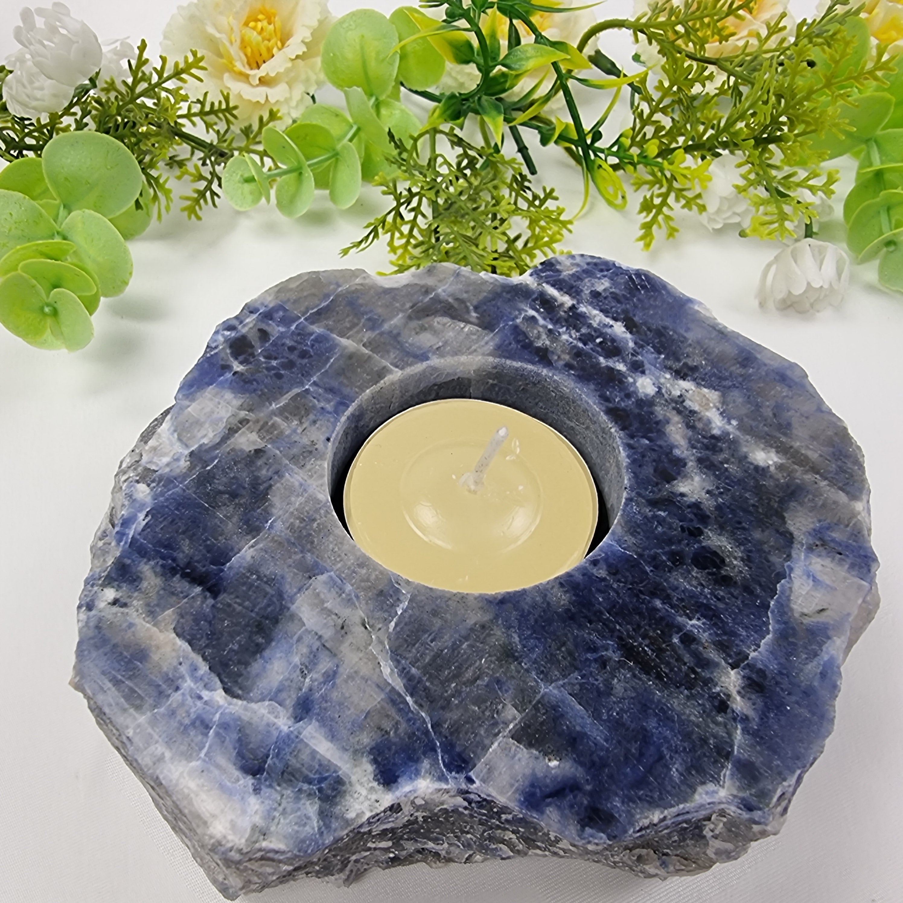 Portavelas de Cuarzo Piedras Especiales | Energía, Belleza y Sofisticación | Pieza Artesanal BR Crystal