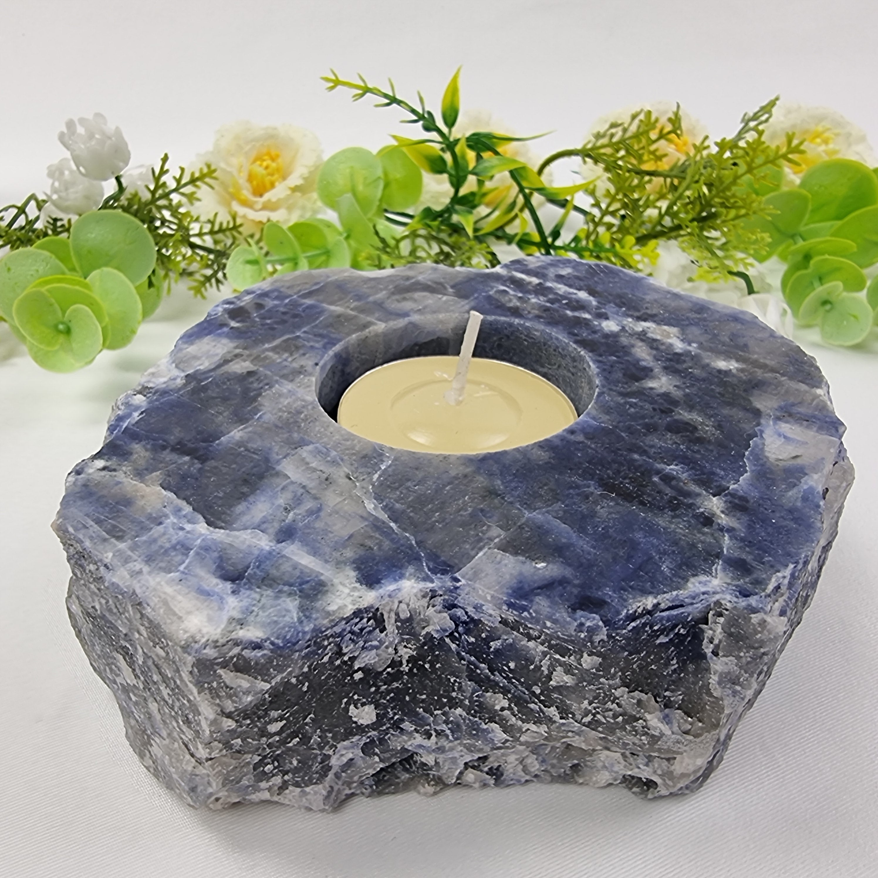 Portavelas de Cuarzo Piedras Especiales | Energía, Belleza y Sofisticación | Pieza Artesanal BR Crystal