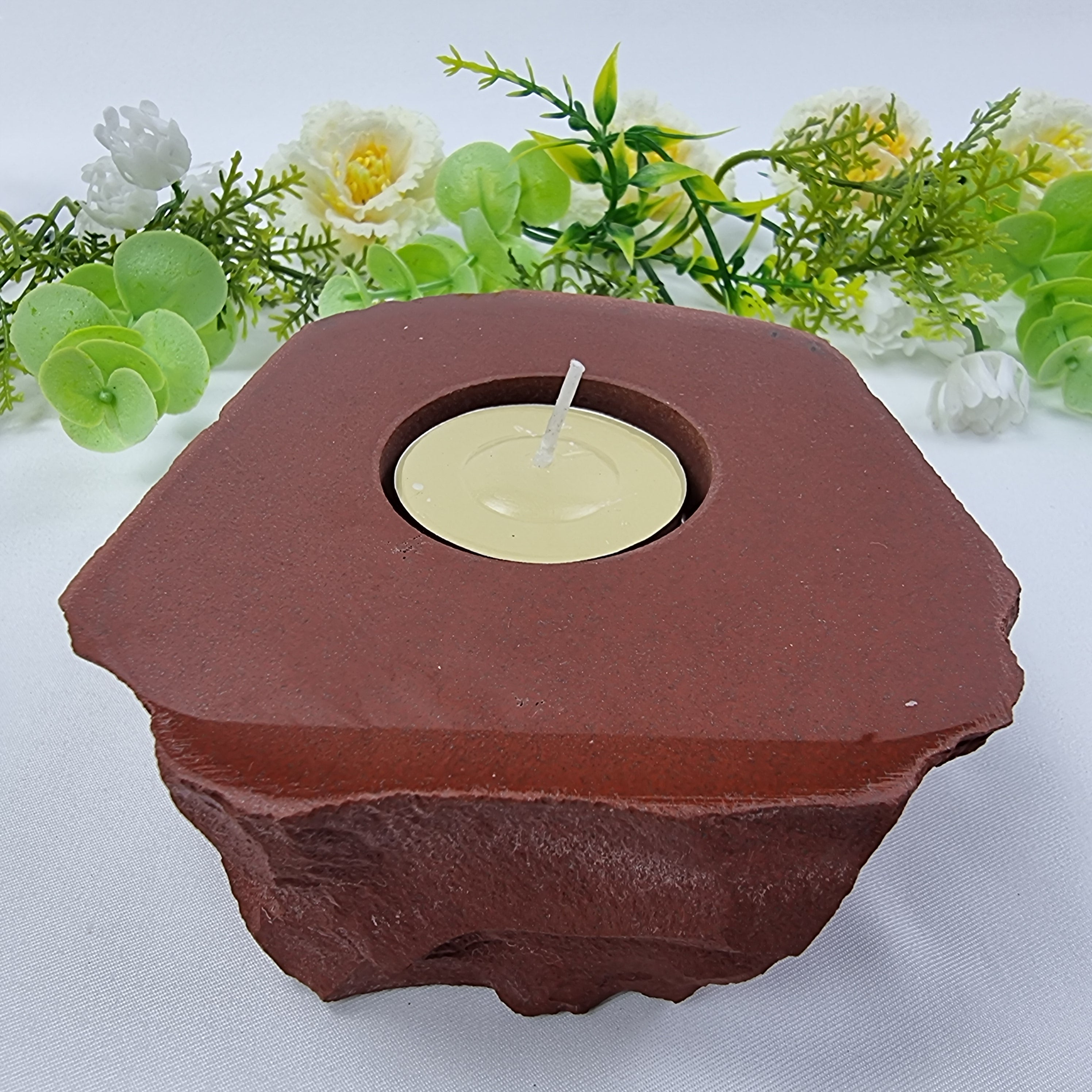 Portavelas de Cuarzo Piedras Especiales | Energía, Belleza y Sofisticación | Pieza Artesanal BR Crystal