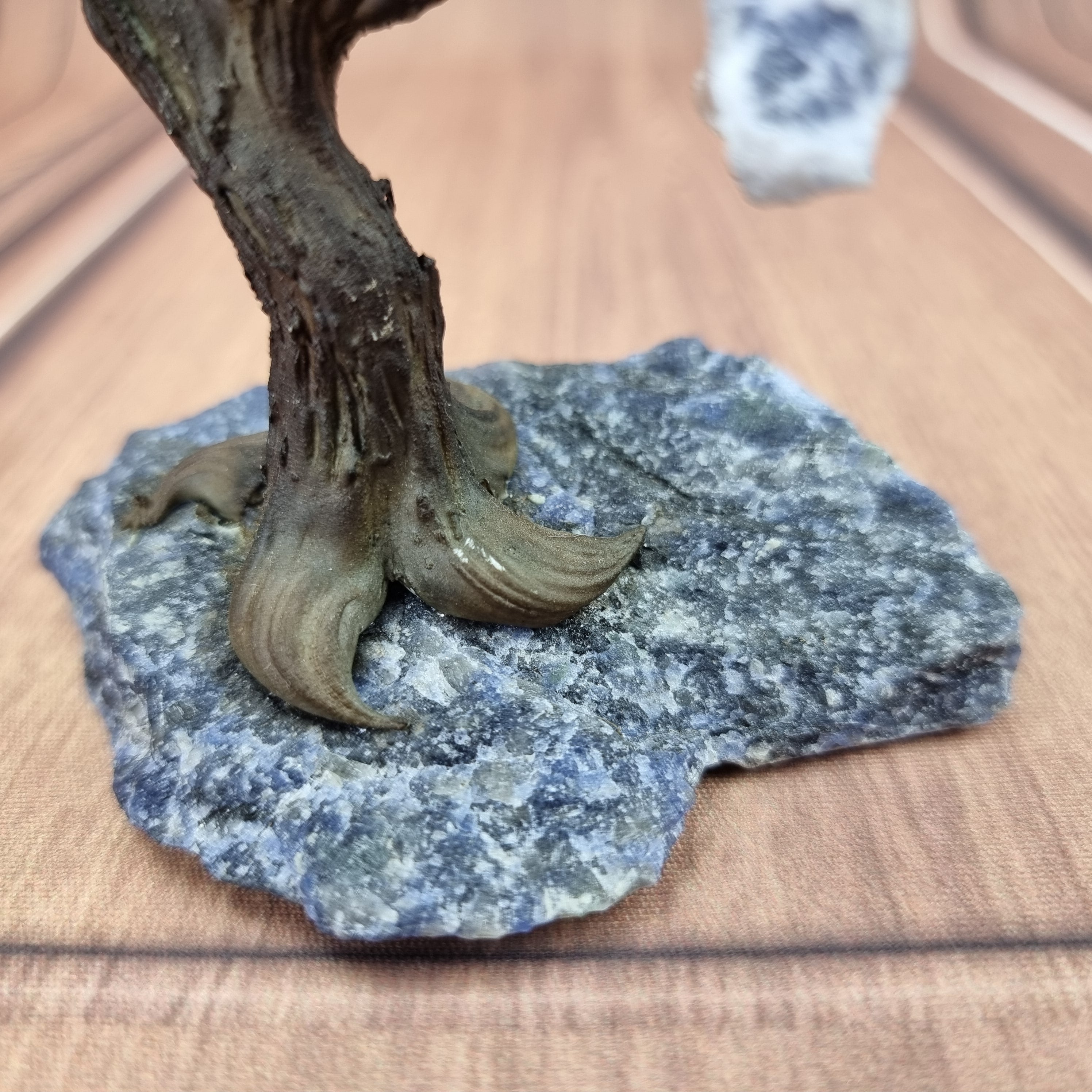 5" Tall Rough Sodalite Tree, Sodalite Base, 24 Gems Total Model, 8 branches