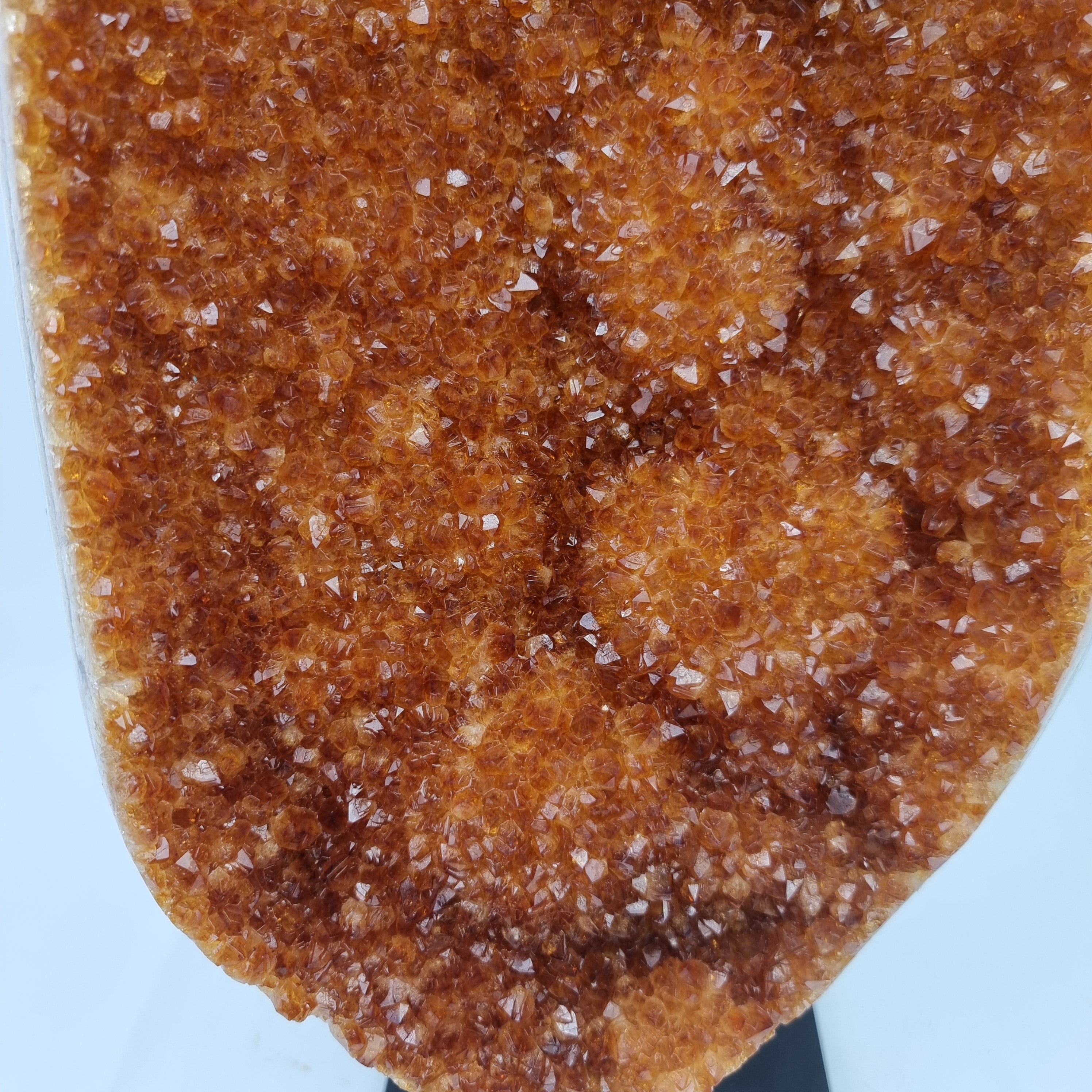 CITRINE Extra Special Druse | Black Iron Base | Weight 6.90 Kgs, Height 51 cm | Handmade Piece BR Crystals