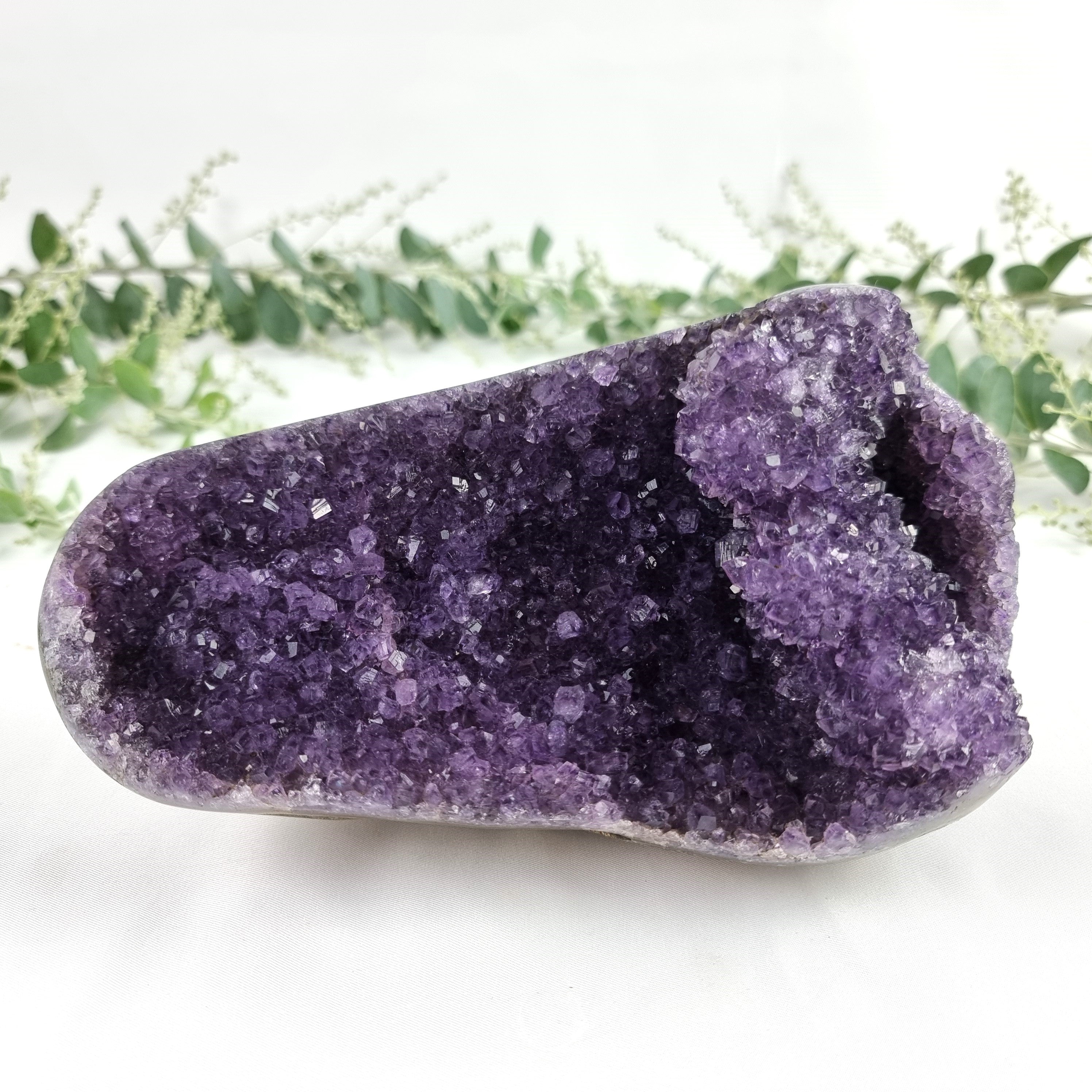 Amethyst Druzy oval Shape - Purple Amethyst Geode