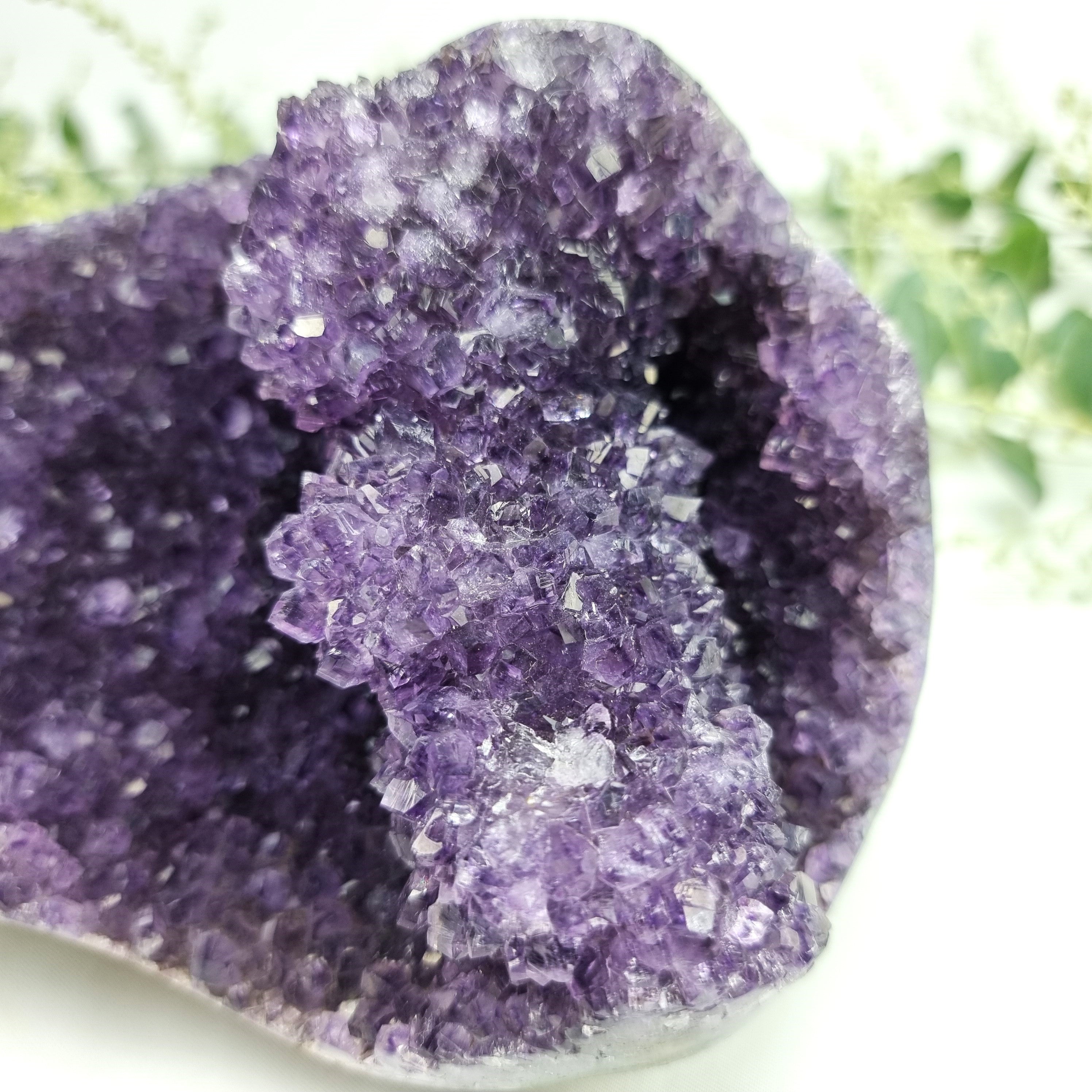 Amethyst Druzy oval Shape - Purple Amethyst Geode