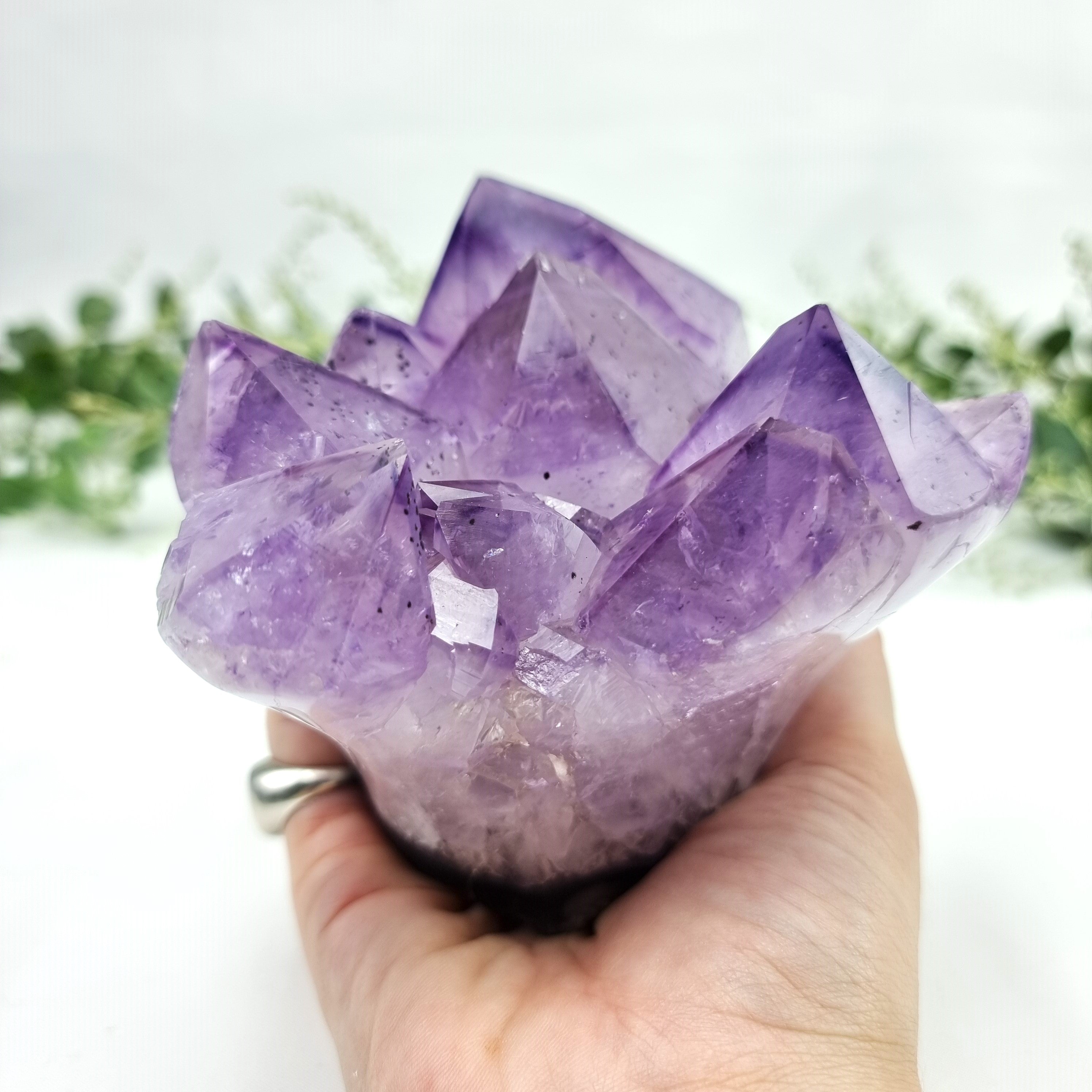 Amethyst Druzy Flower - Purple Amethyst Geode