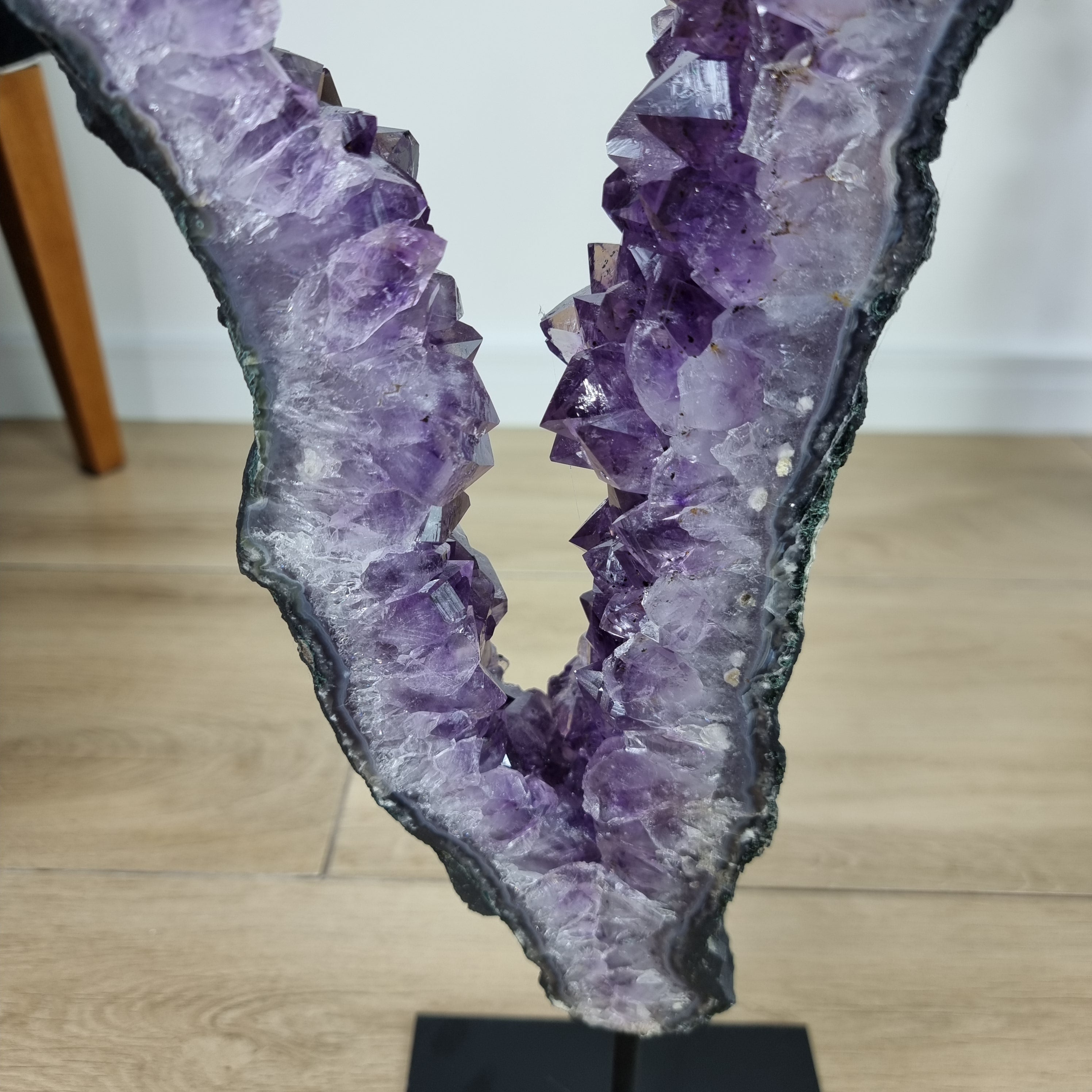 Extra Quality Brazilian Amethyst Crystal Portal iron base, 9.37 lbs & 20.47" tall #by Brcrystals