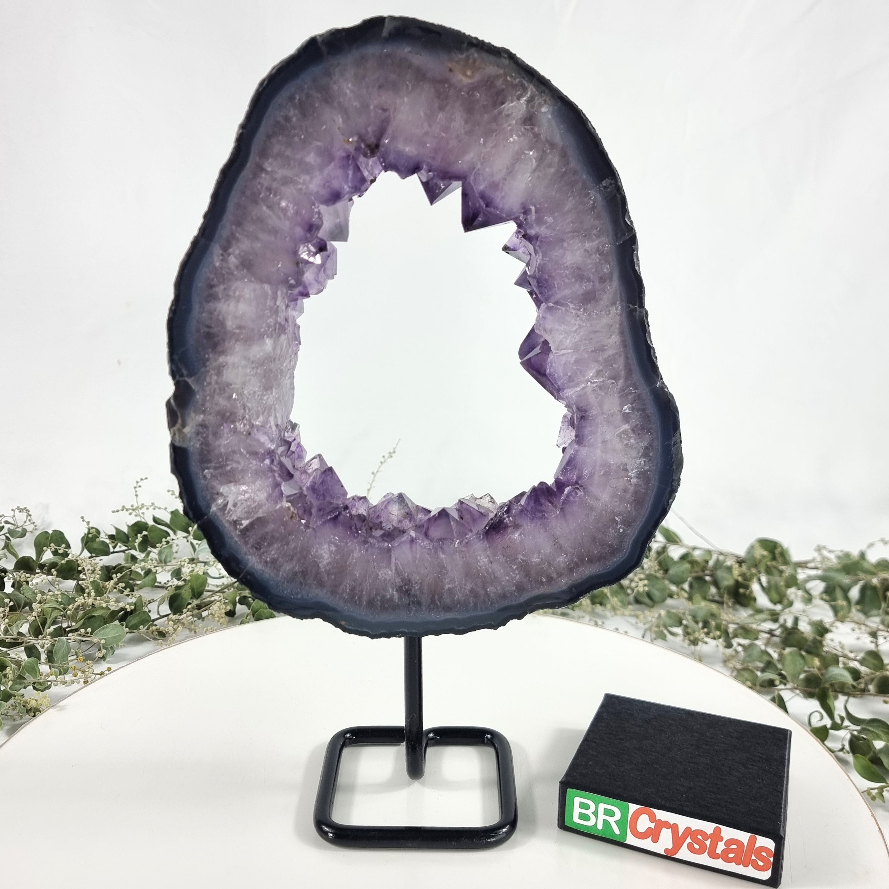 Extra Quality Brazilian Amethyst Crystal Portal iron base, 5.36 lbs & 11.81" tall #by Brcrystals