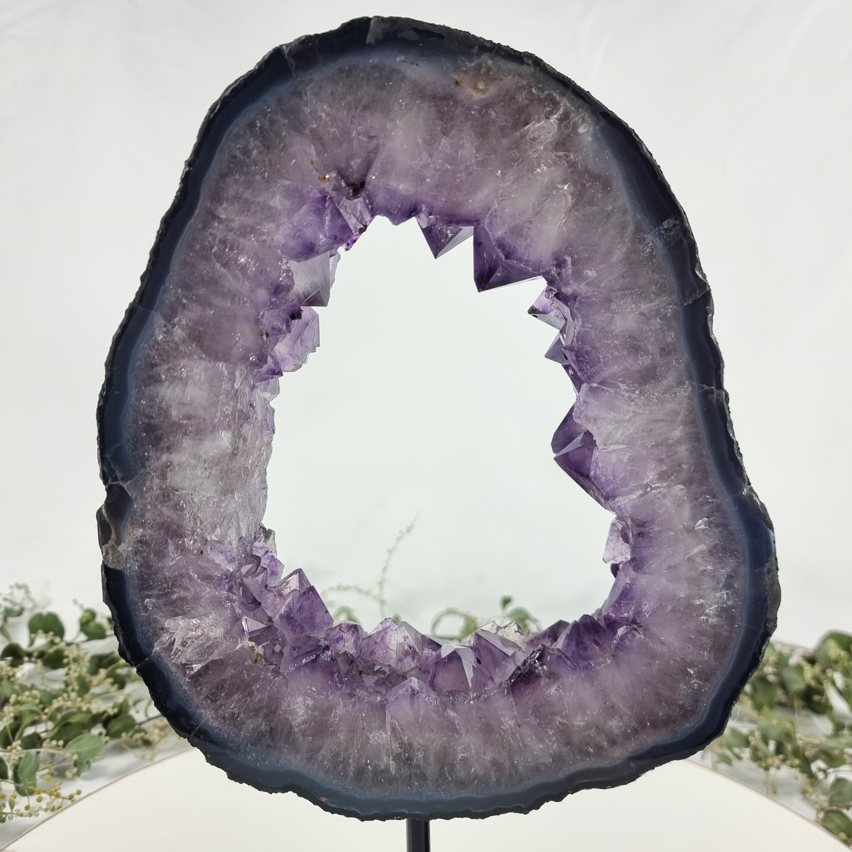 Extra Quality Brazilian Amethyst Crystal Portal iron base, 5.36 lbs & 11.81" tall #by Brcrystals