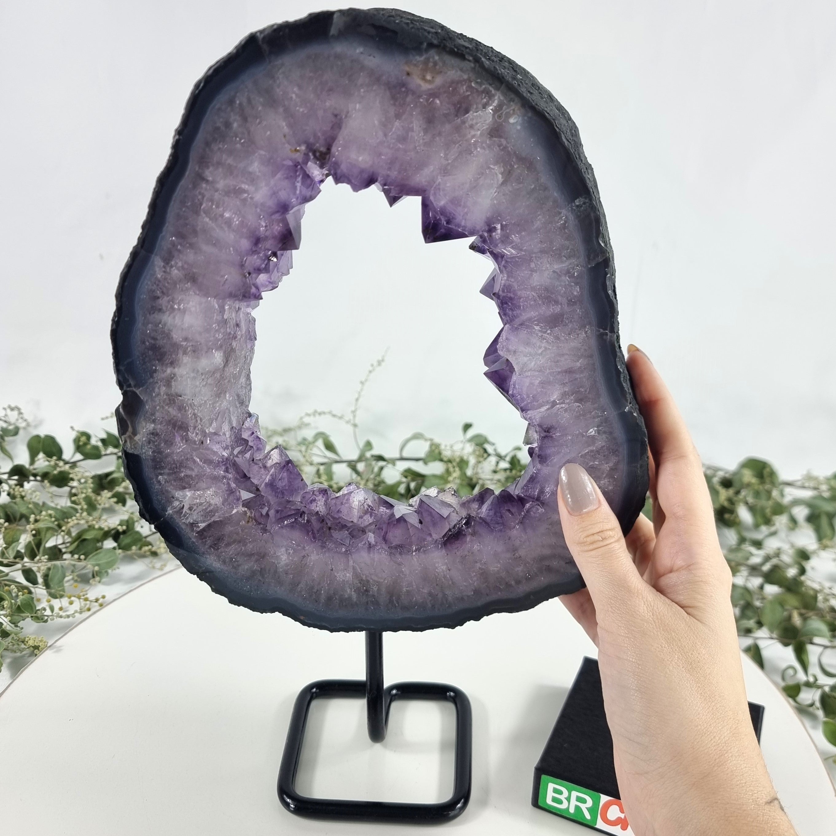 Extra Quality Brazilian Amethyst Crystal Portal iron base, 5.36 lbs & 11.81" tall #by Brcrystals