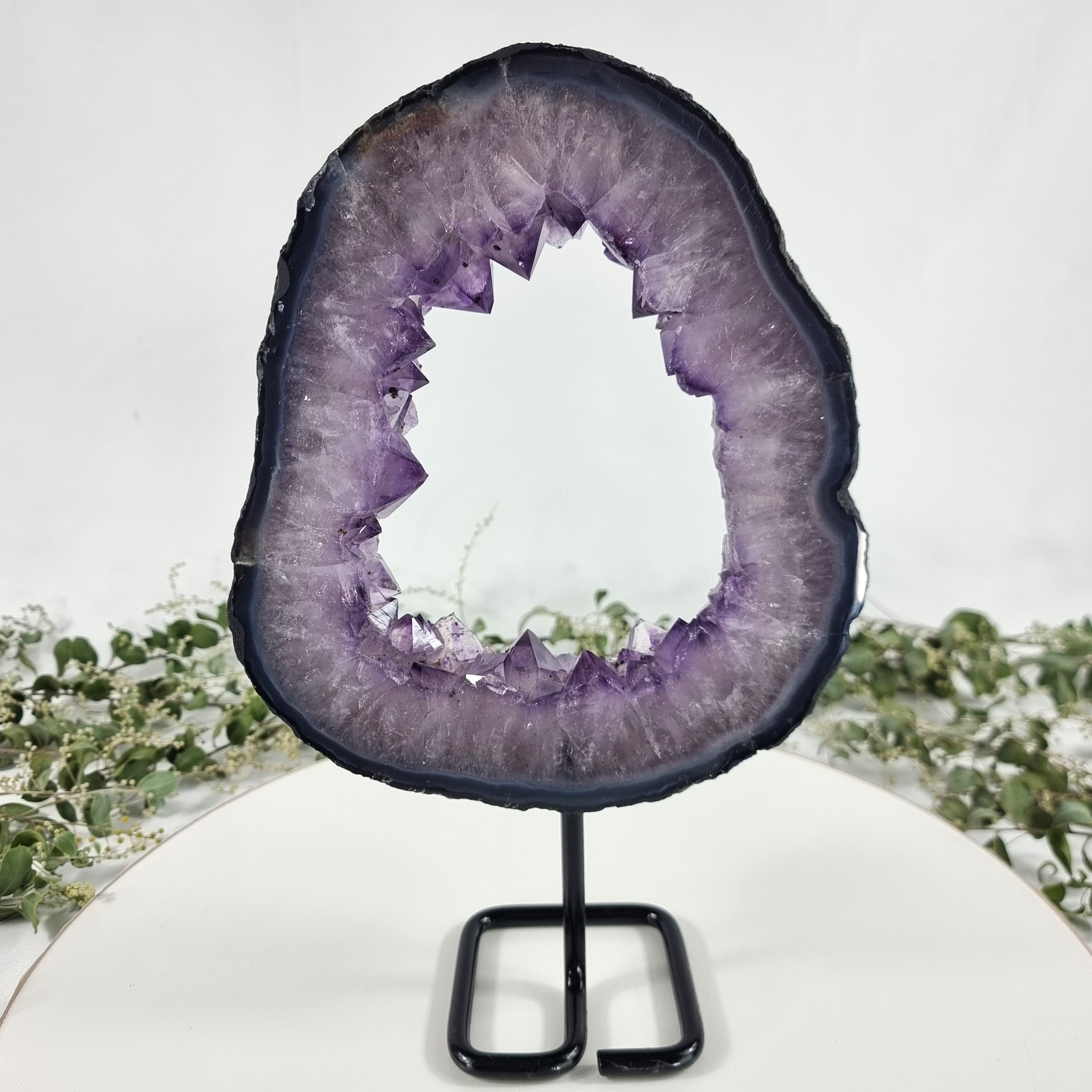 Extra Quality Brazilian Amethyst Crystal Portal iron base, 5.36 lbs & 11.81" tall #by Brcrystals