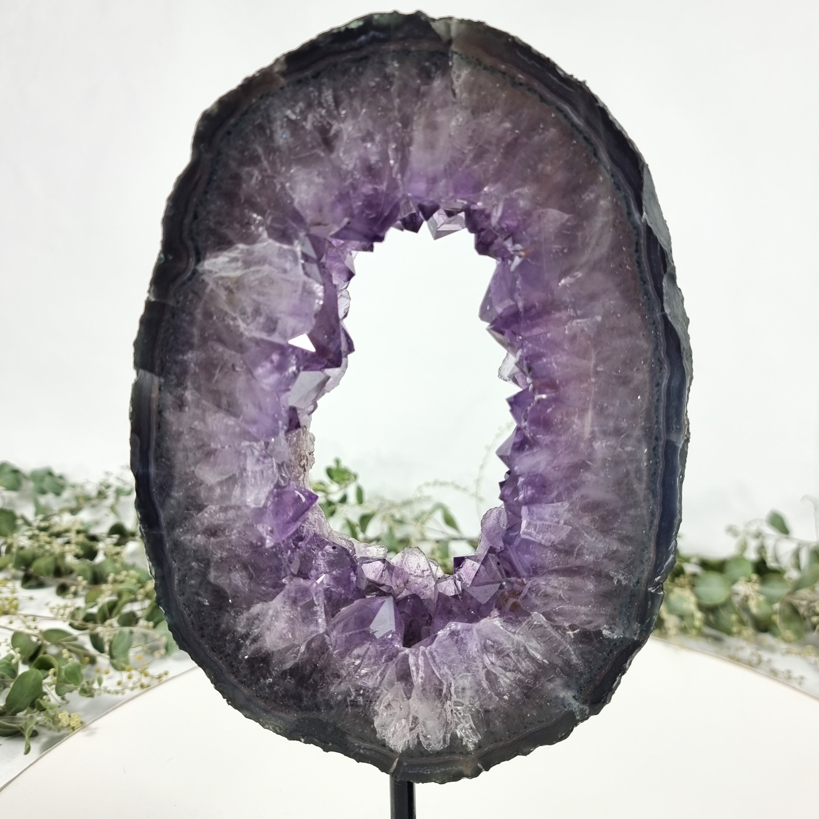 Extra Quality Brazilian Amethyst Crystal Portal iron base, 3.64 lbs & 10.60" tall #by Brcrystals