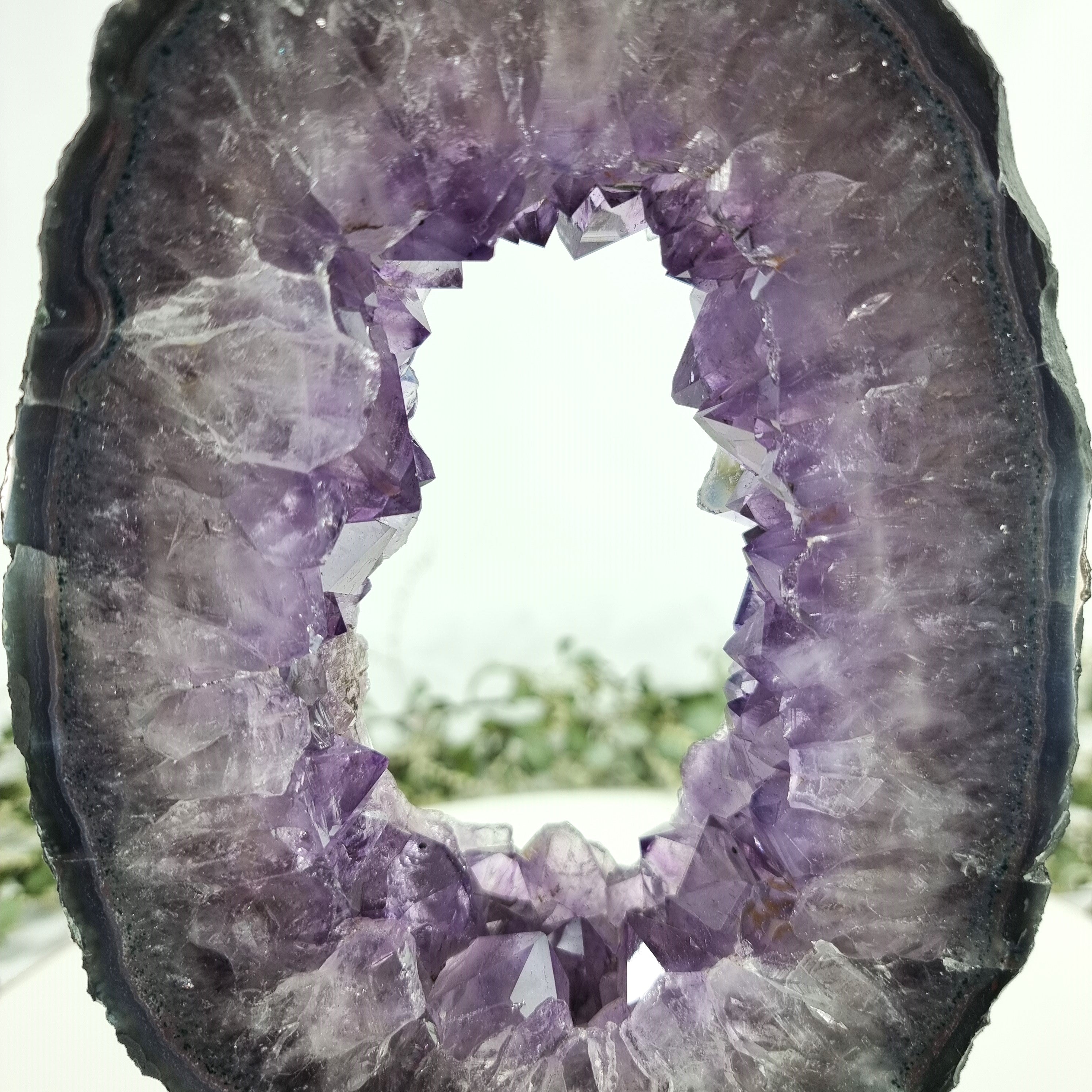 Extra Quality Brazilian Amethyst Crystal Portal iron base, 3.64 lbs & 10.60" tall #by Brcrystals