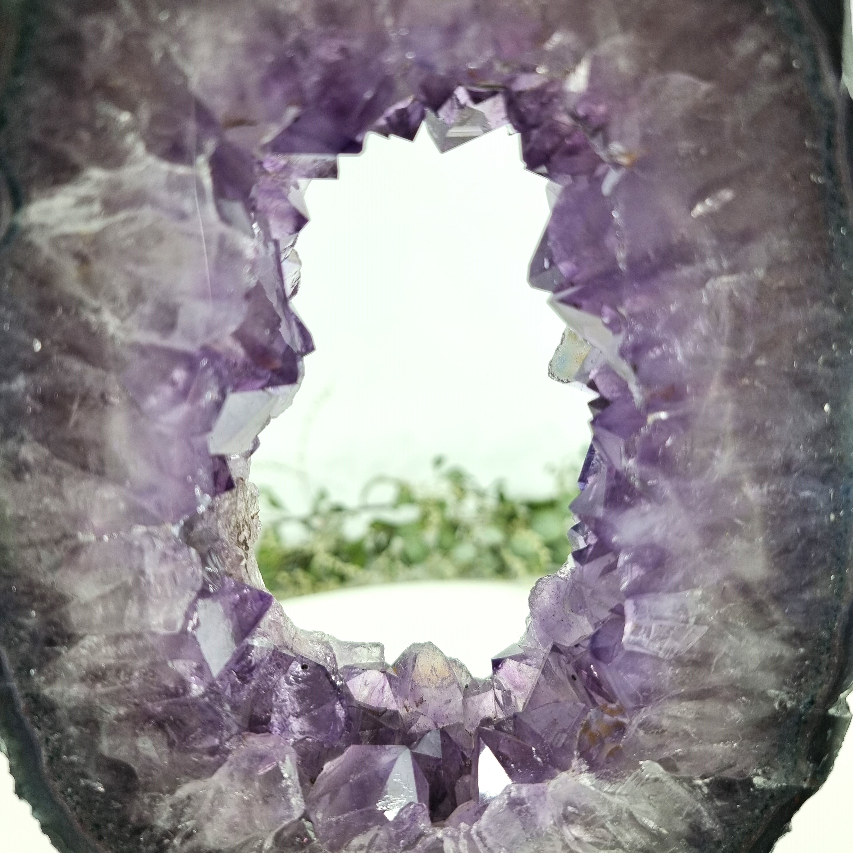 Extra Quality Brazilian Amethyst Crystal Portal iron base, 3.64 lbs & 10.60" tall #by Brcrystals