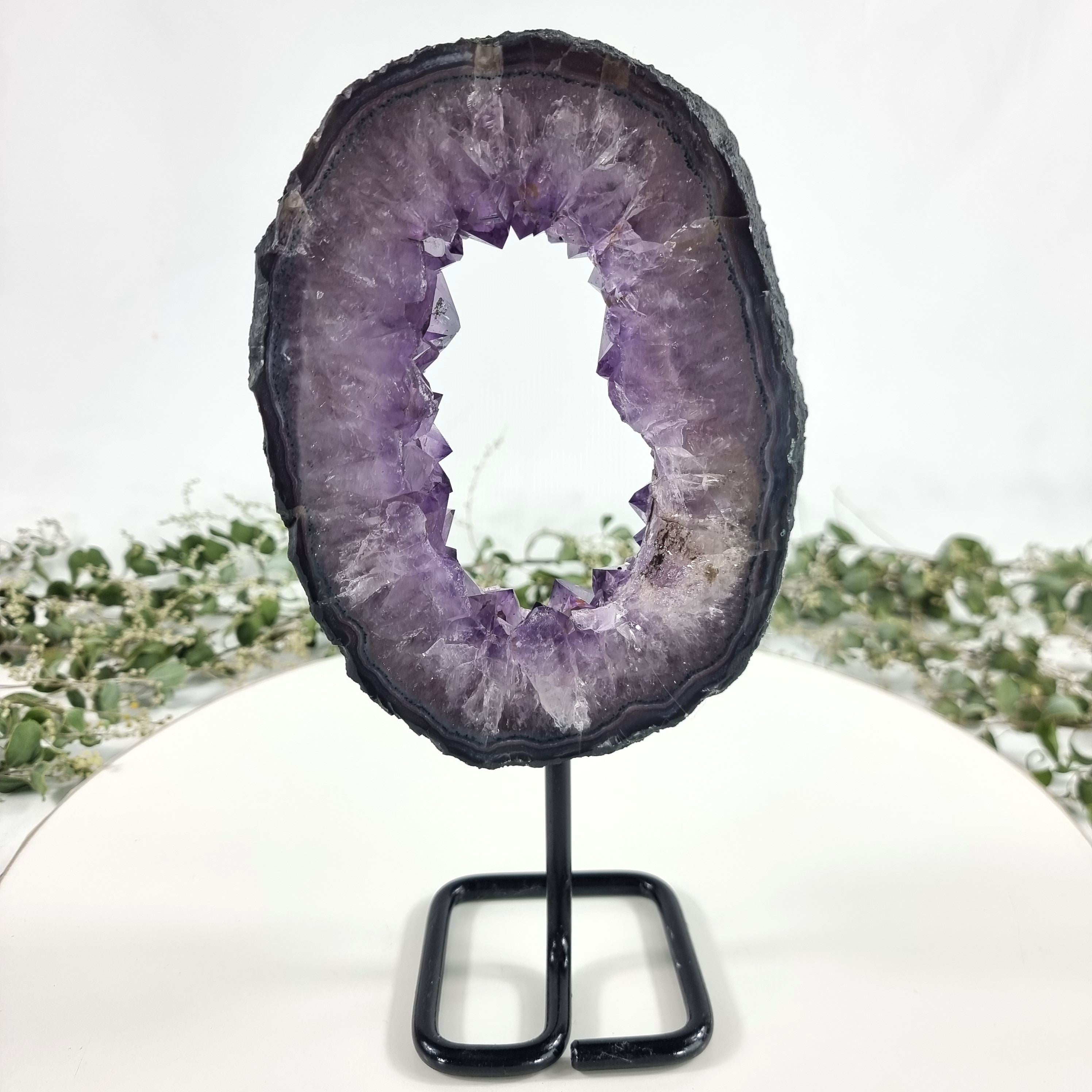 Extra Quality Brazilian Amethyst Crystal Portal iron base, 3.64 lbs & 10.60" tall #by Brcrystals