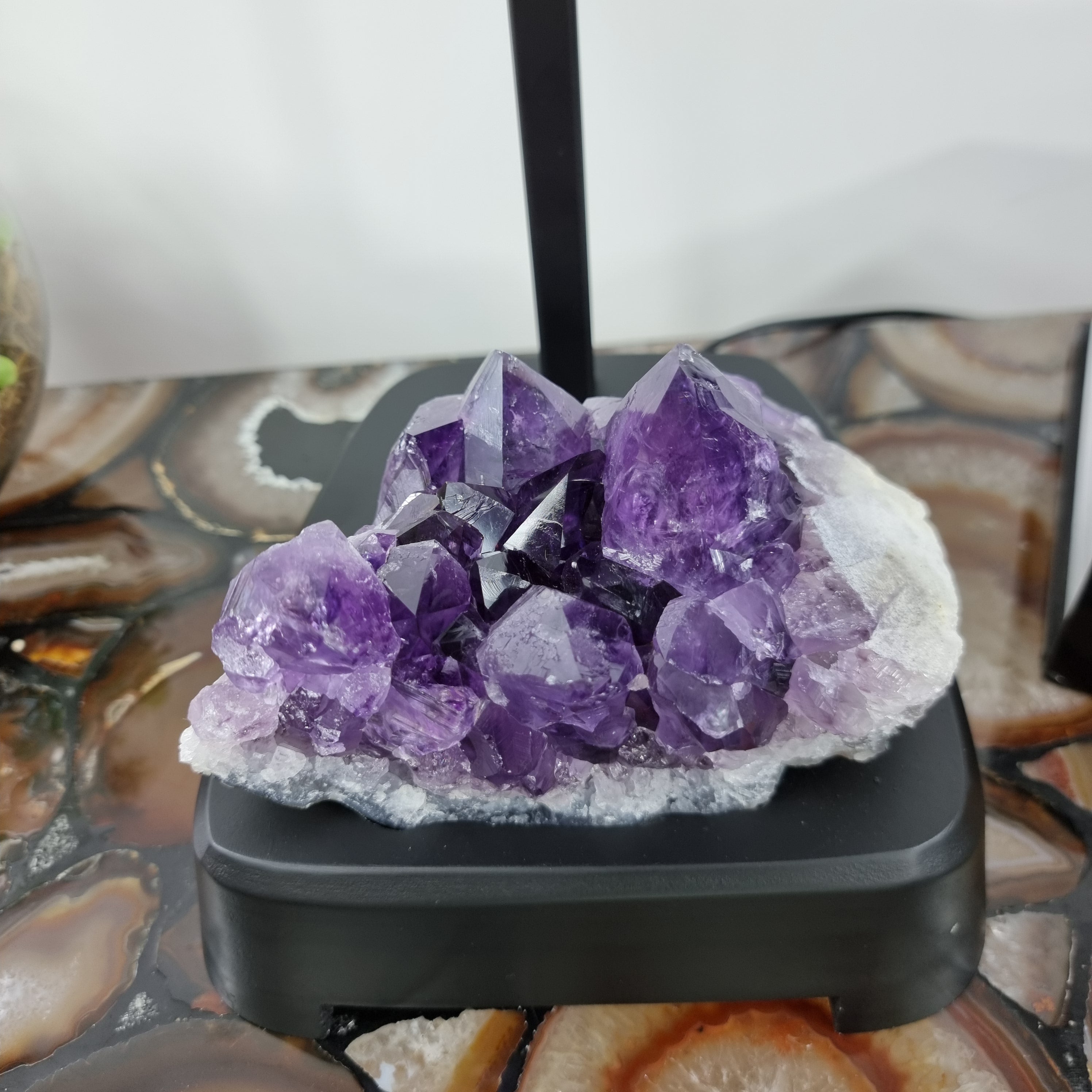 Gemstone LAMP | Beautiful Druzy Stone on Base | Super Special with 45 cm height - Handmade Piece BR Crystals