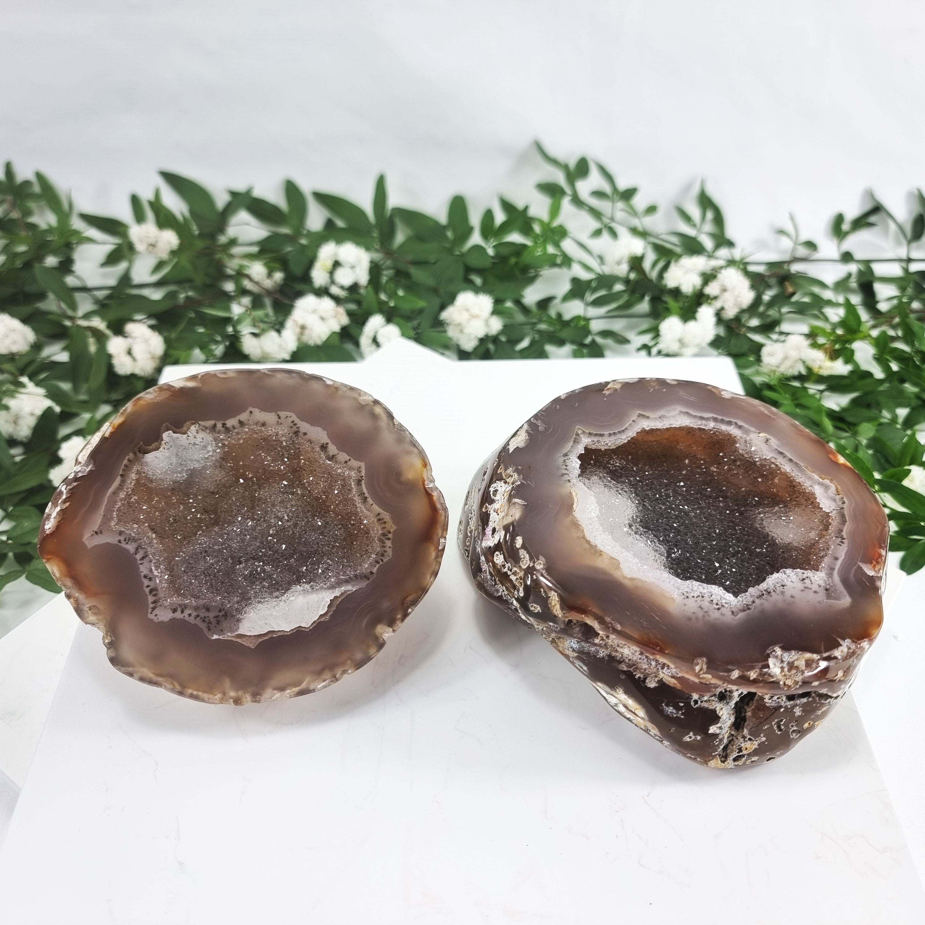 Quality Agate Geode "Jewelry Box", 3.59 lbs & 3.54" Tall #by Brcrystals