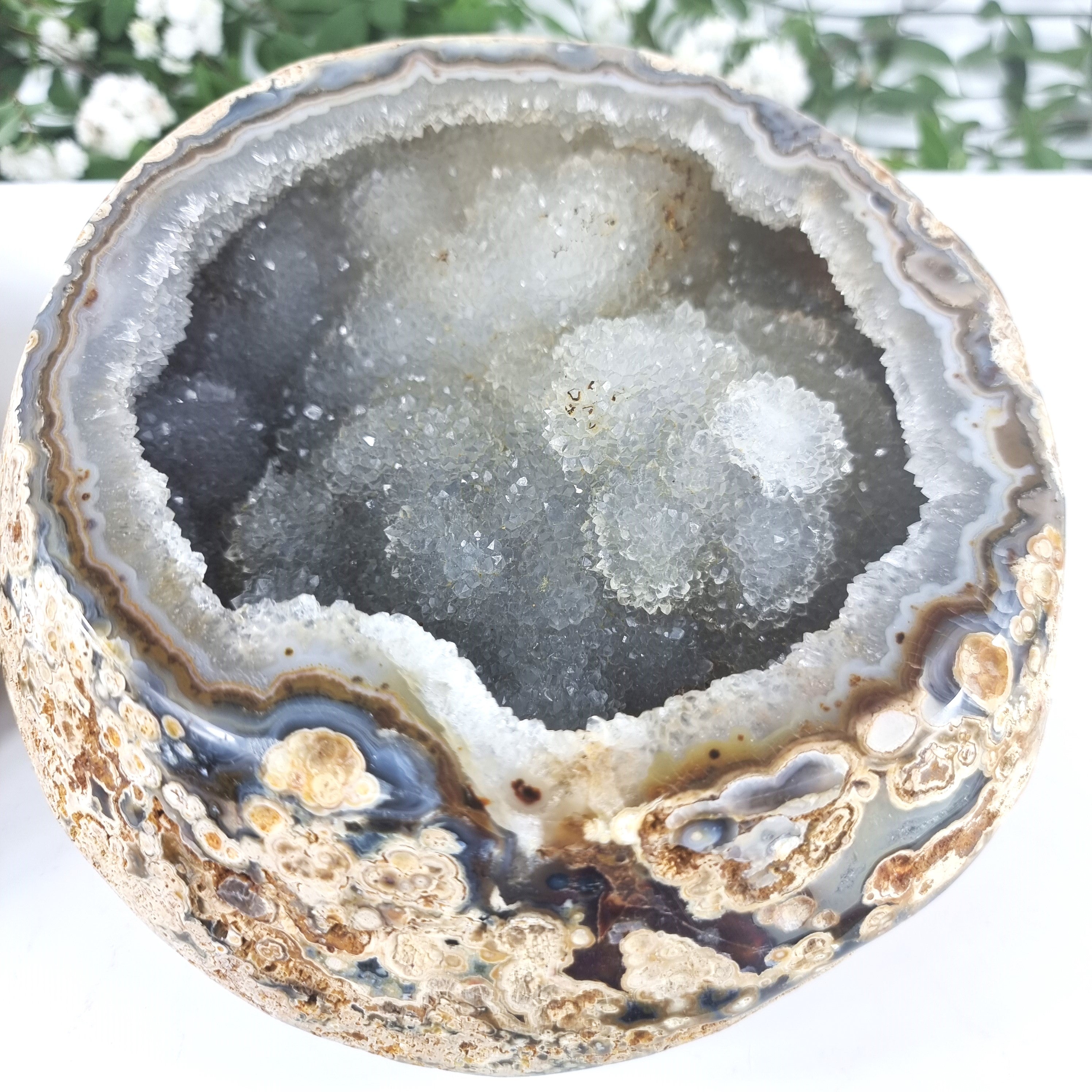 Quality Agate Geode "Jewelry Box", 8.44 lbs & 4.72" Tall #by Brcrystals