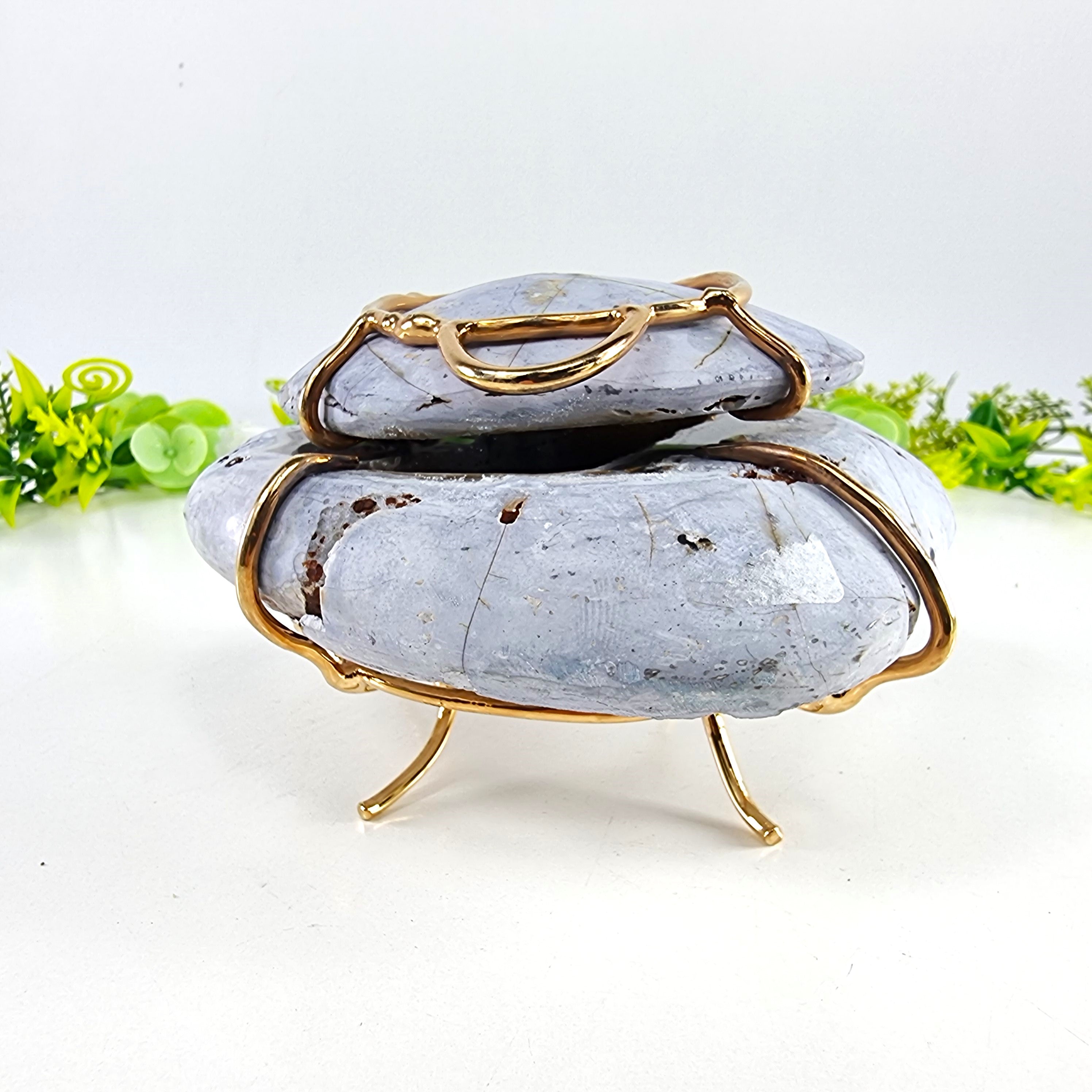 Natural Geode Agate Jewelry Box - Agate Druzy Jewelry Box