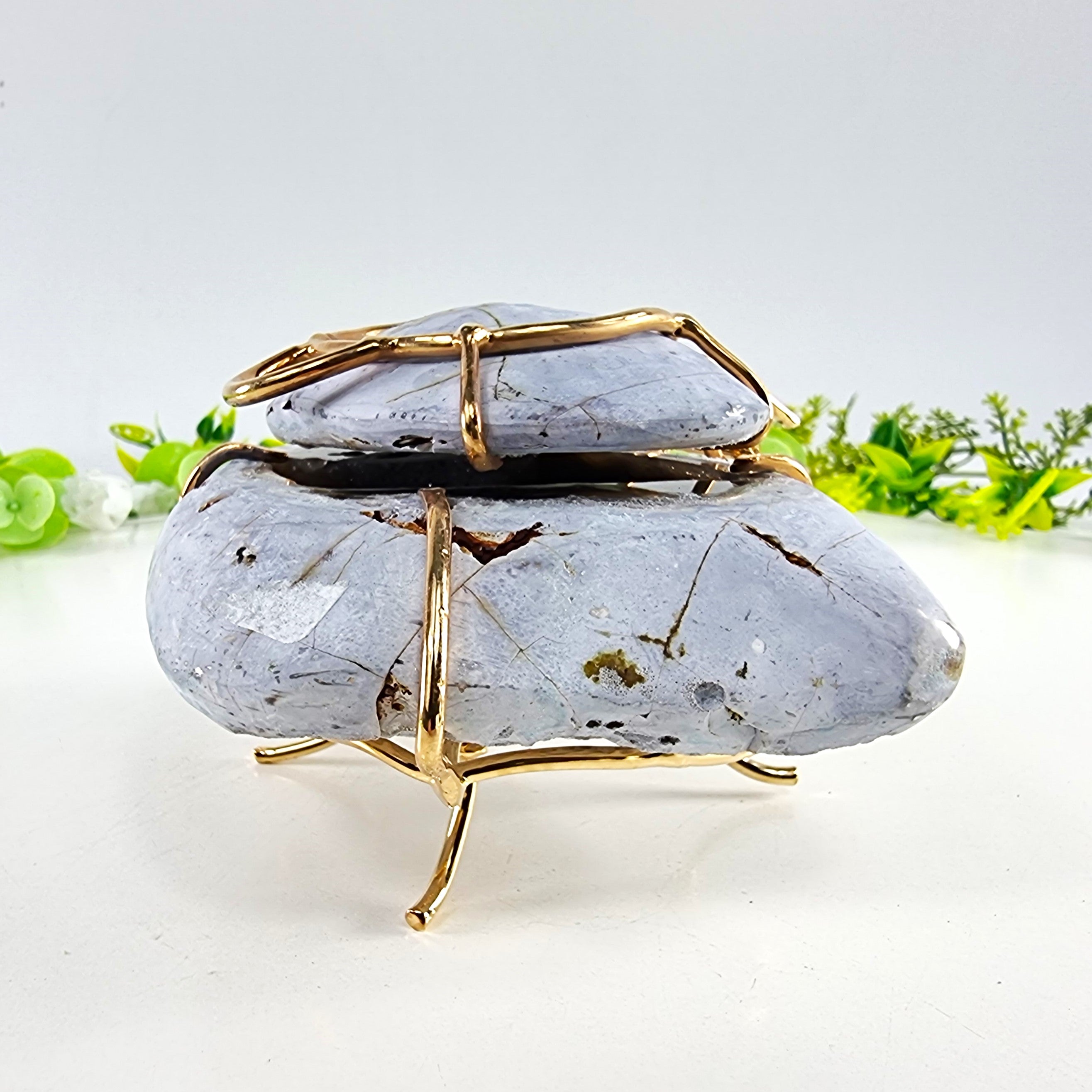 Natural Geode Agate Jewelry Box - Agate Druzy Jewelry Box