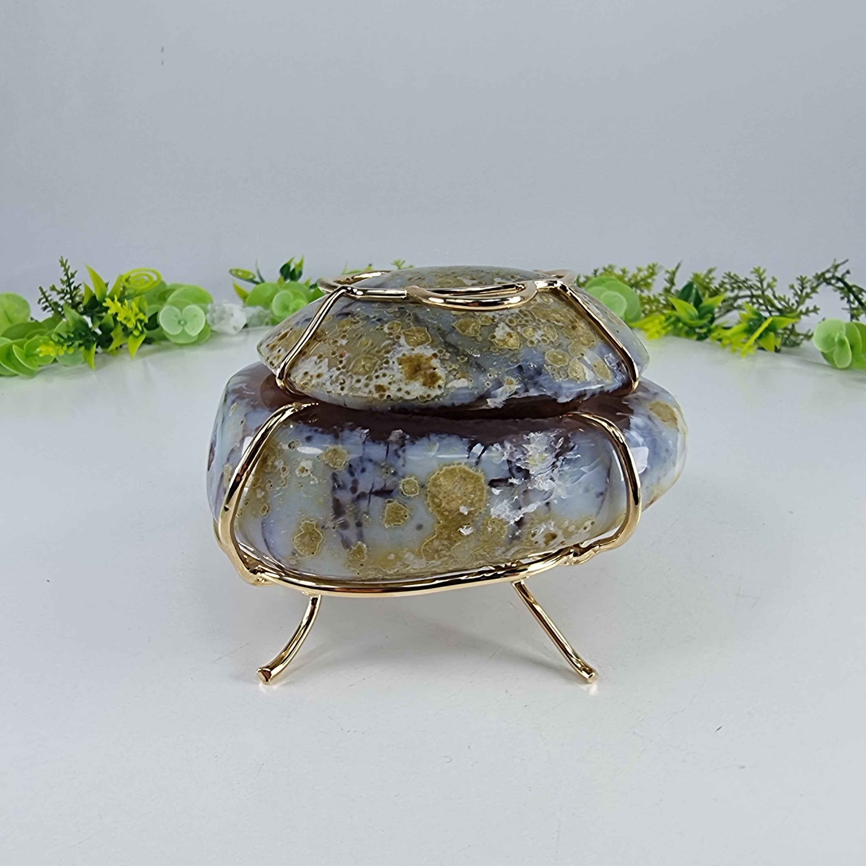 Natural Geode Agate Jewelry Box - Agate Druzy Jewelry Box