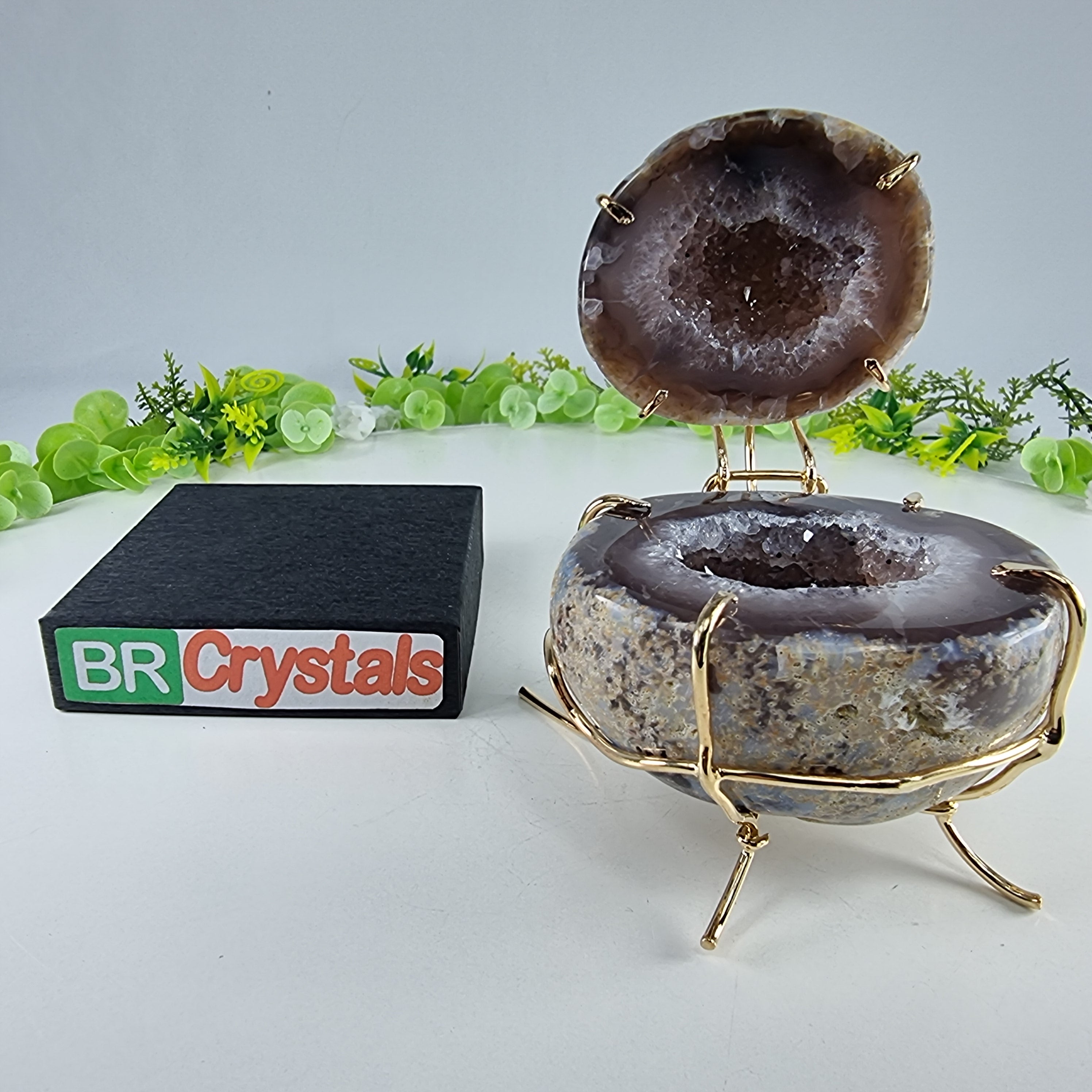 Natural Geode Agate Jewelry Box - Agate Druzy Jewelry Box