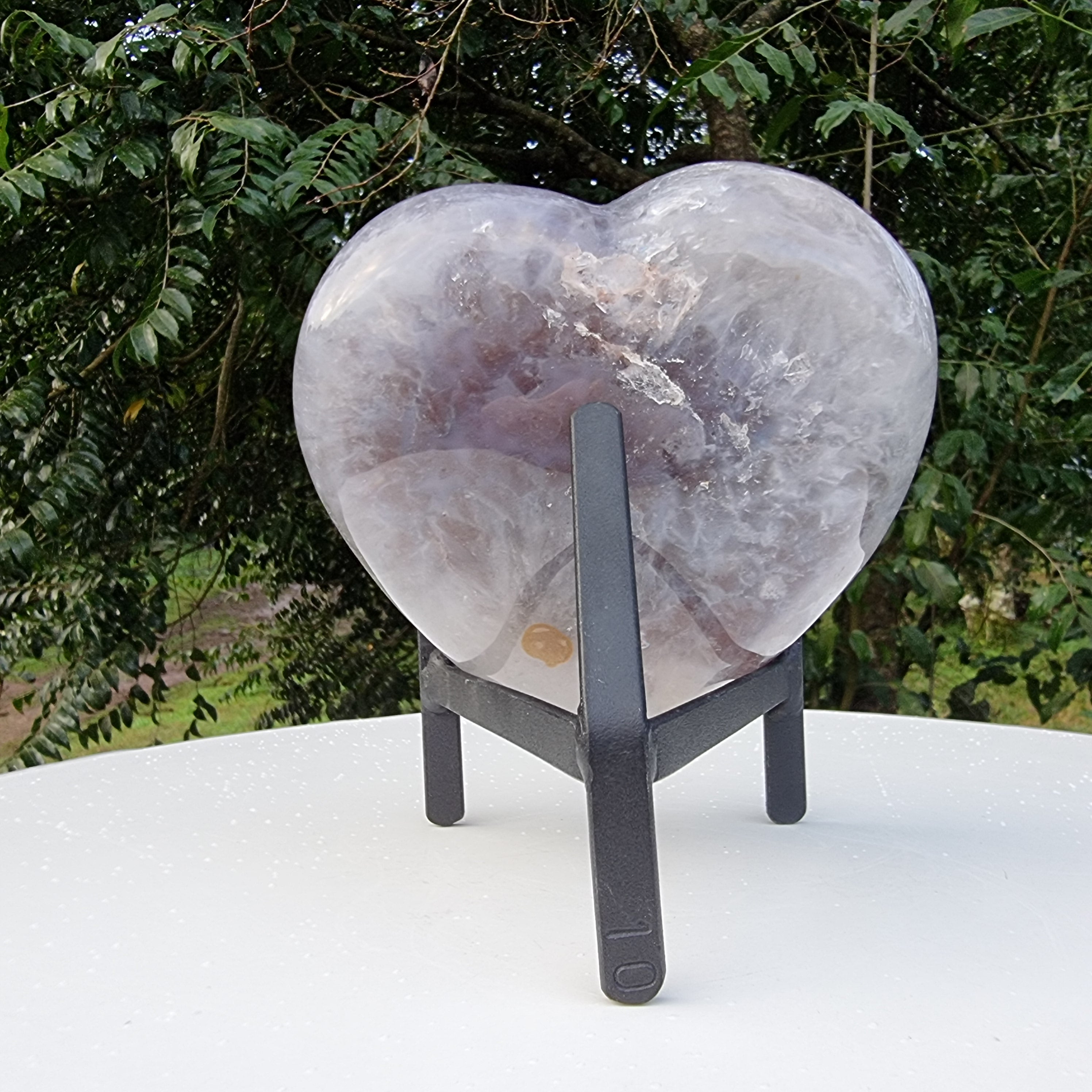 Corazón de Ágatas Naturales | Altura 11,5 cm, con 0,700 kgs | Pieza Artesanal BR Crystals