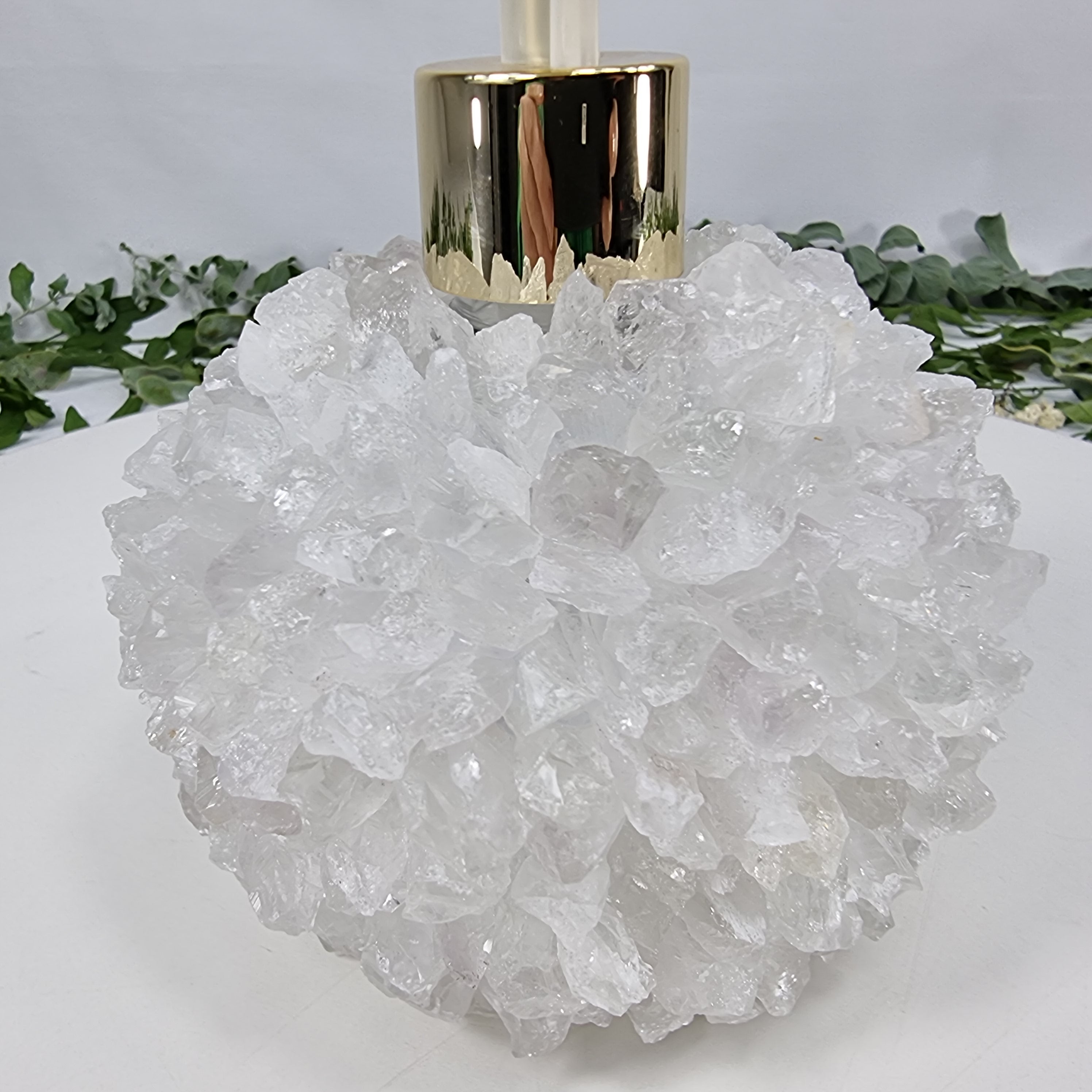 Crystal Soap Dispenser | Extra Quality 15 cm high | Golden and Silver Spout | Energy, Beauty and Sophistication