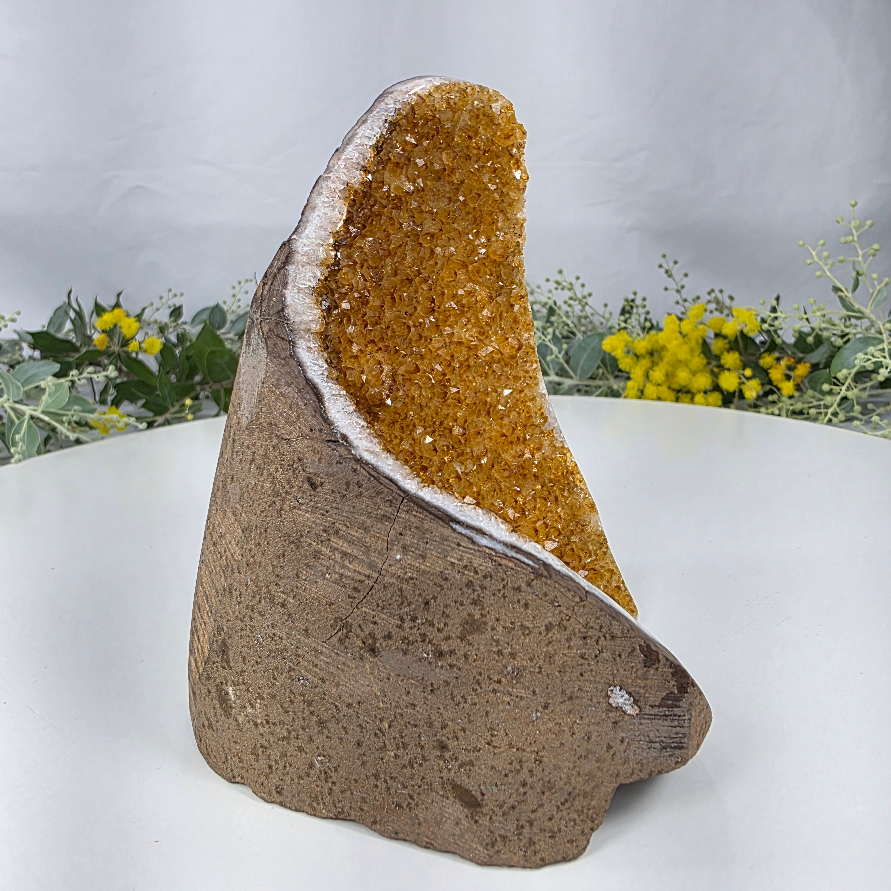 Special Citrine Cluster | Weight 0.80 Kgs, Height 13 cm | Handcrafted Piece BR Crystals