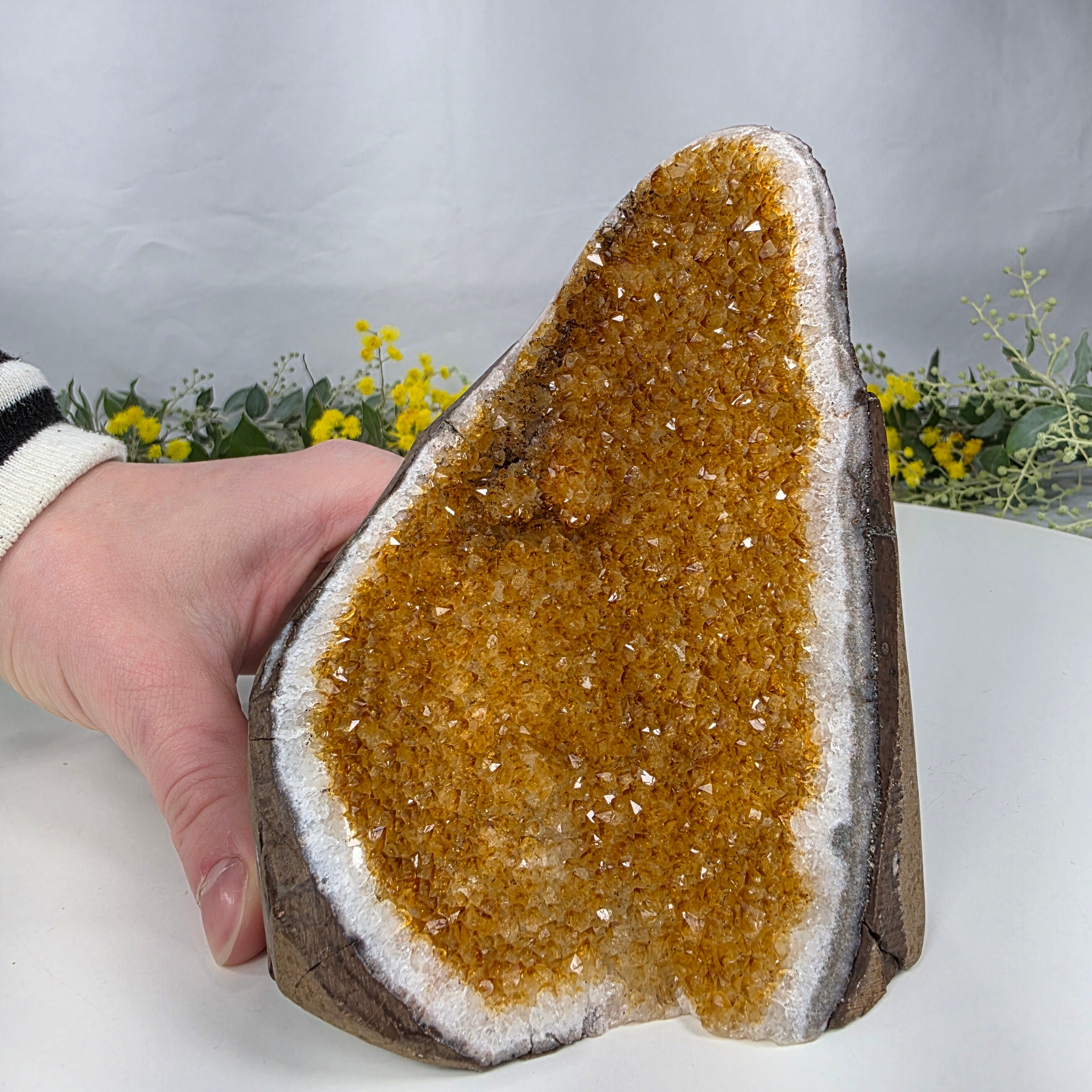 Special Citrine Cluster | Weight 0.80 Kgs, Height 13 cm | Handcrafted Piece BR Crystals
