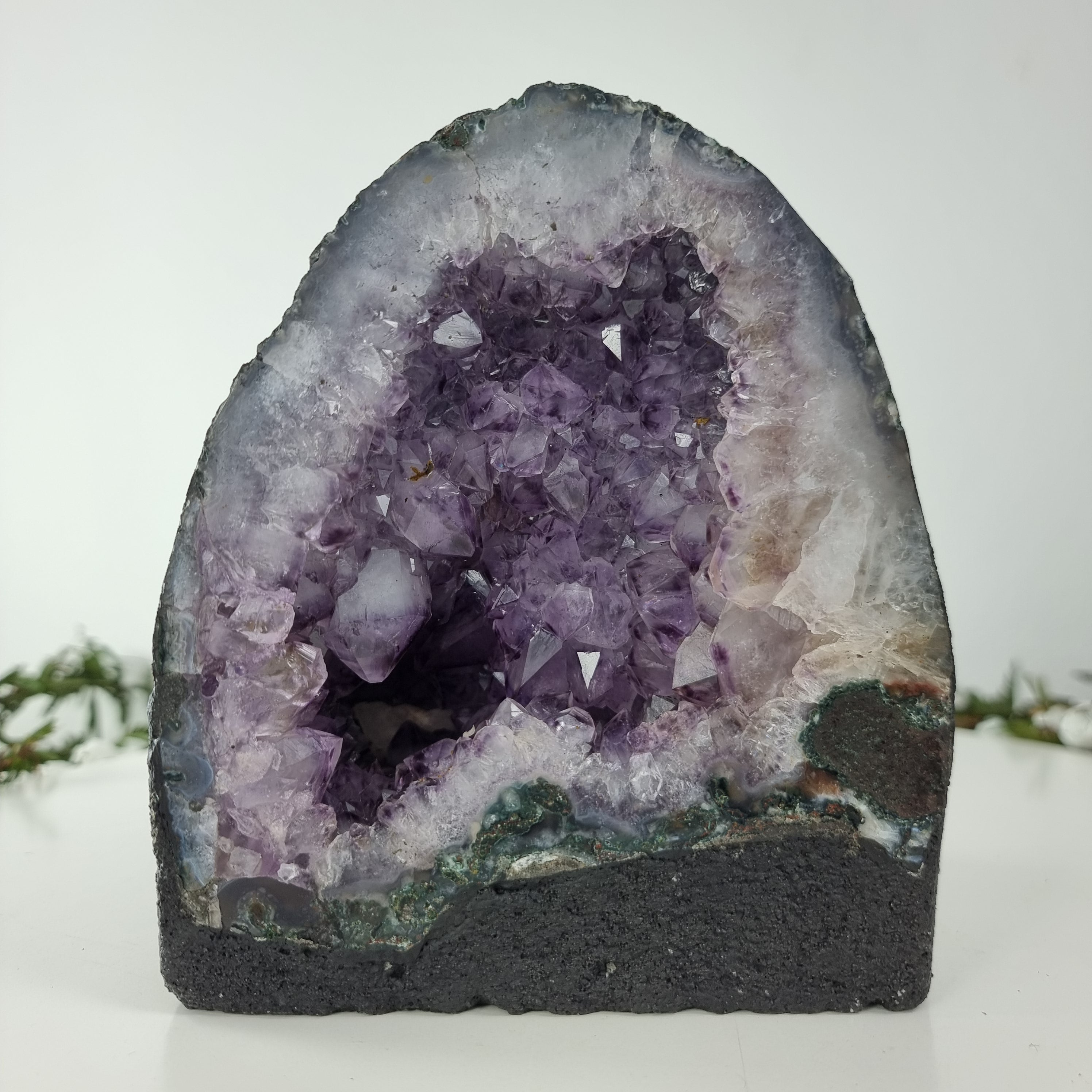 Chapel in Raw Druse Amethyst - Amethyst Geode 2.85 Kgs, Energy, Beauty, and Sophistication