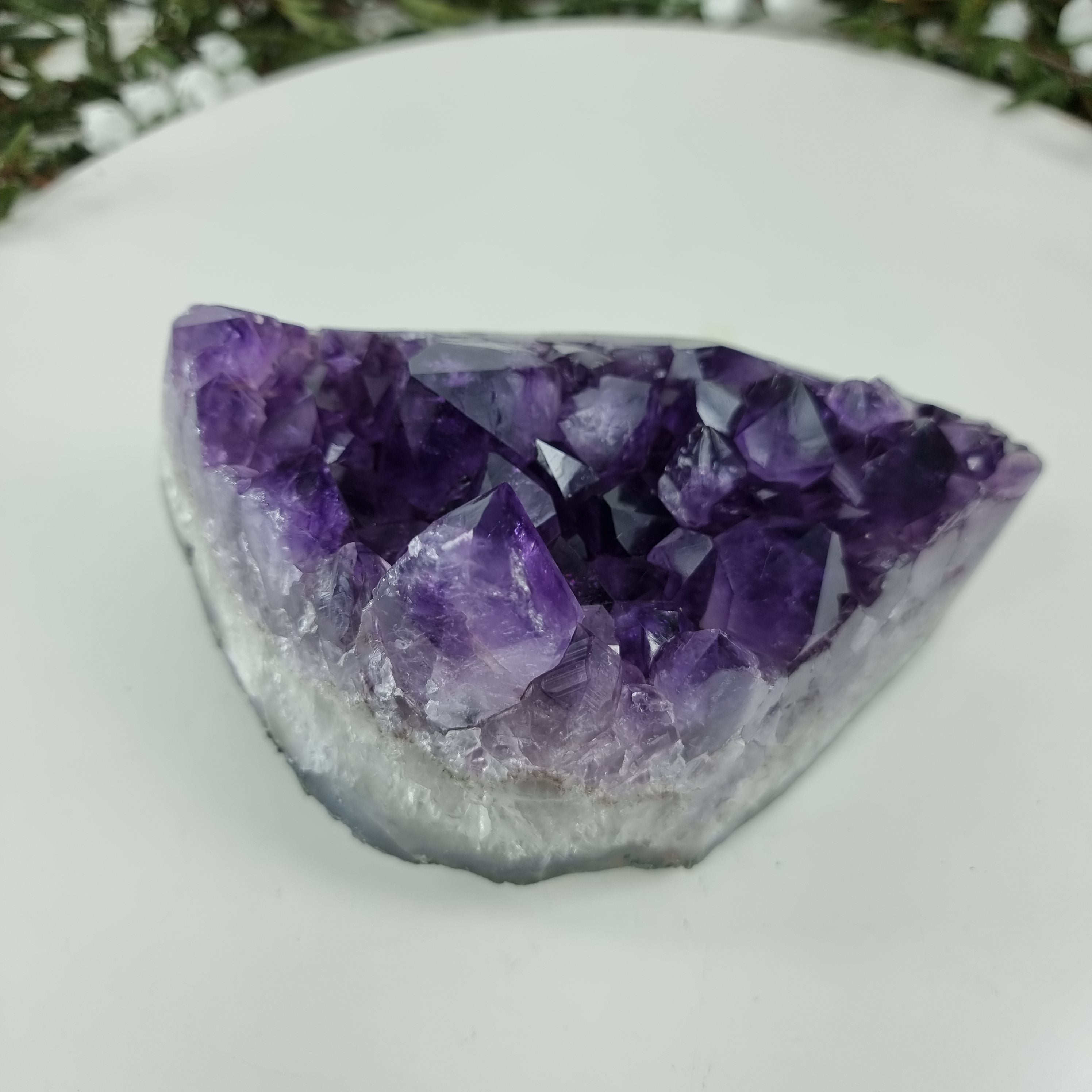 Amethyst Druse with Violet Crystals weighing 1.573 Kgs, Energy, Beauty, and Sophistication