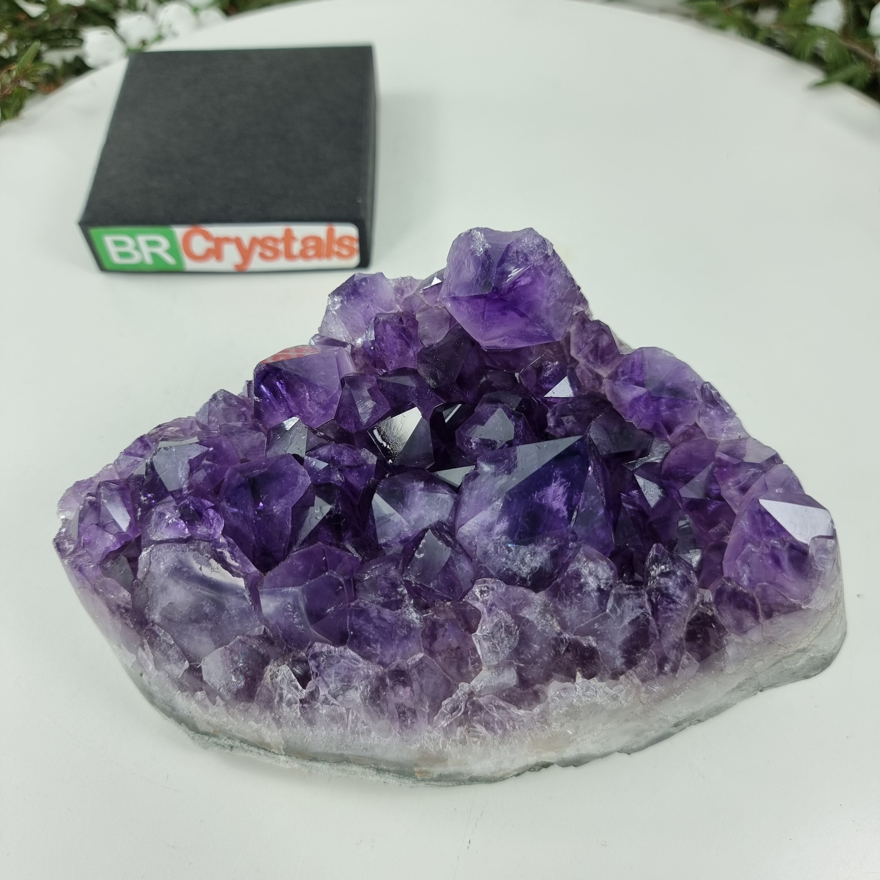 Amethyst Druse with Violet Crystals weighing 1.573 Kgs, Energy, Beauty, and Sophistication