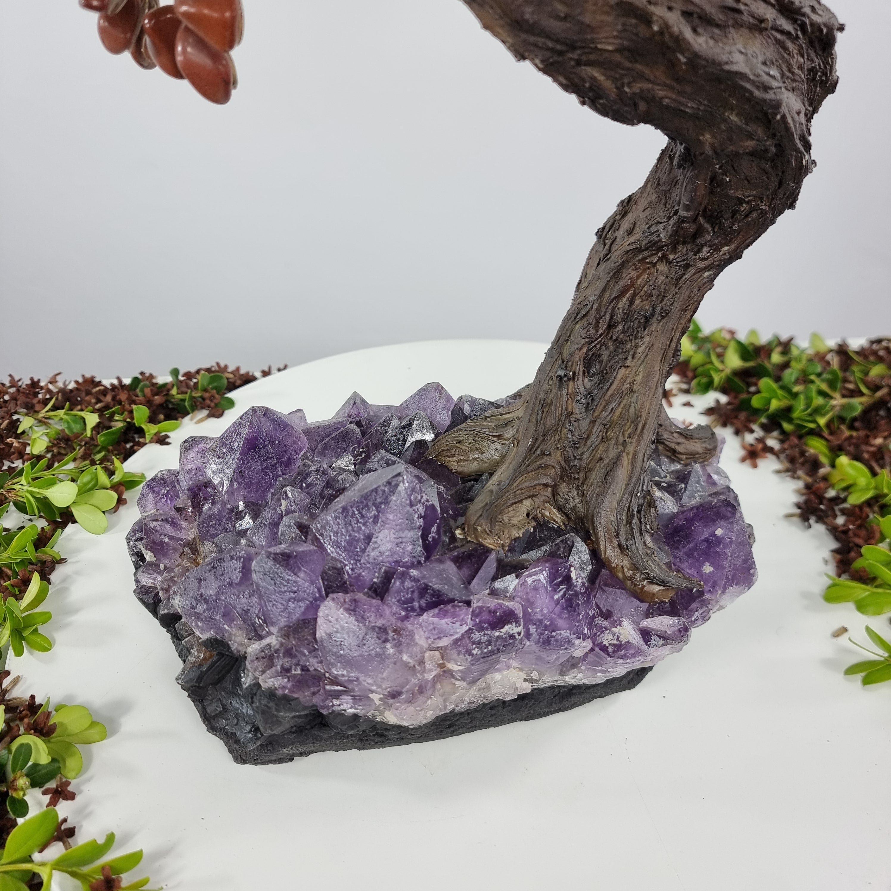 Natural Rainbow 7 CHAKRAS Tree | 720 Stones, 120 Branches | Super Special Amethyst Base with 60 cm height - Handmade Piece BR Crystals