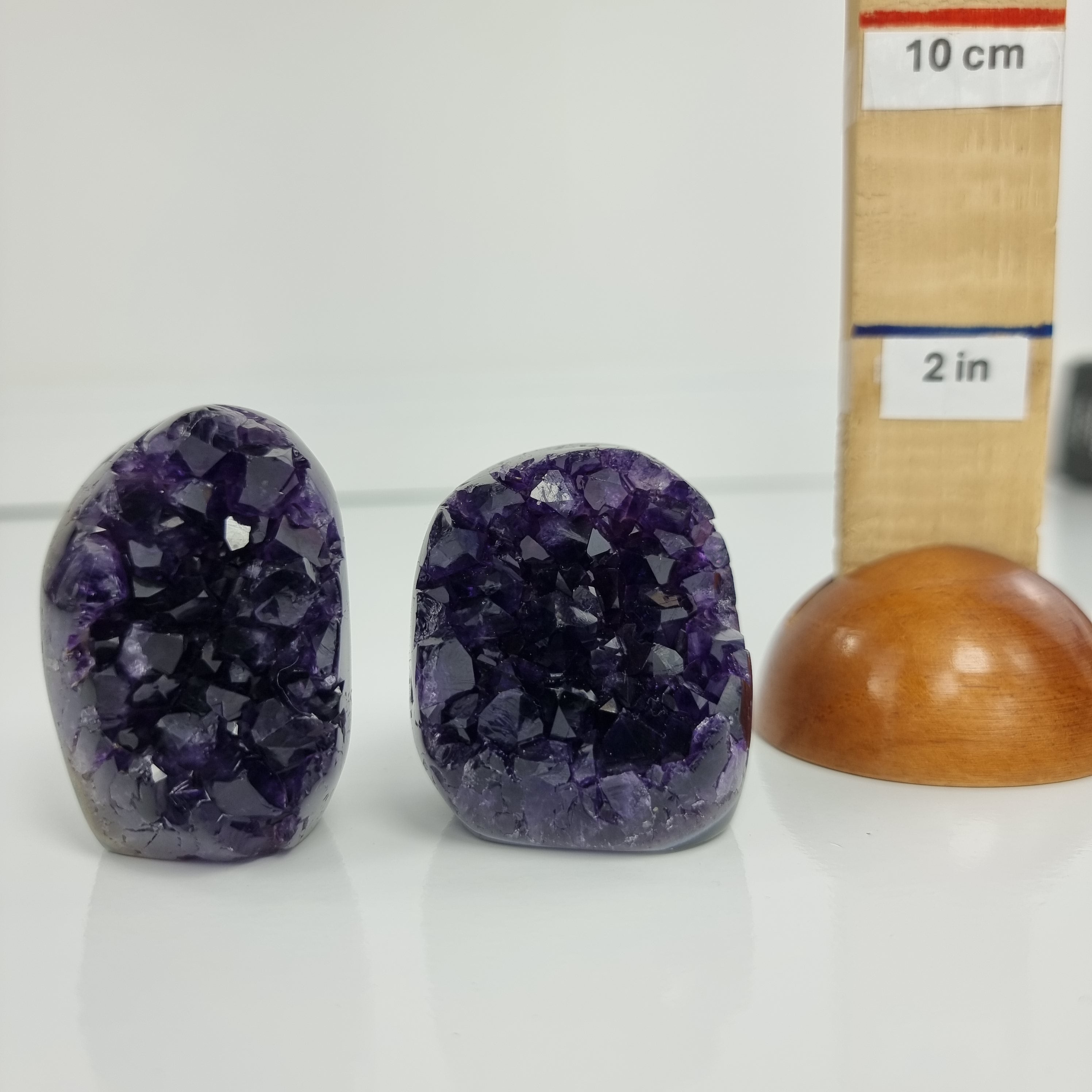 Drusas de Amatista SÚPER Morada - 2 unidades | Peso 0,30 Kgs, Altura 4 cm | Energía, Belleza y Sofisticación