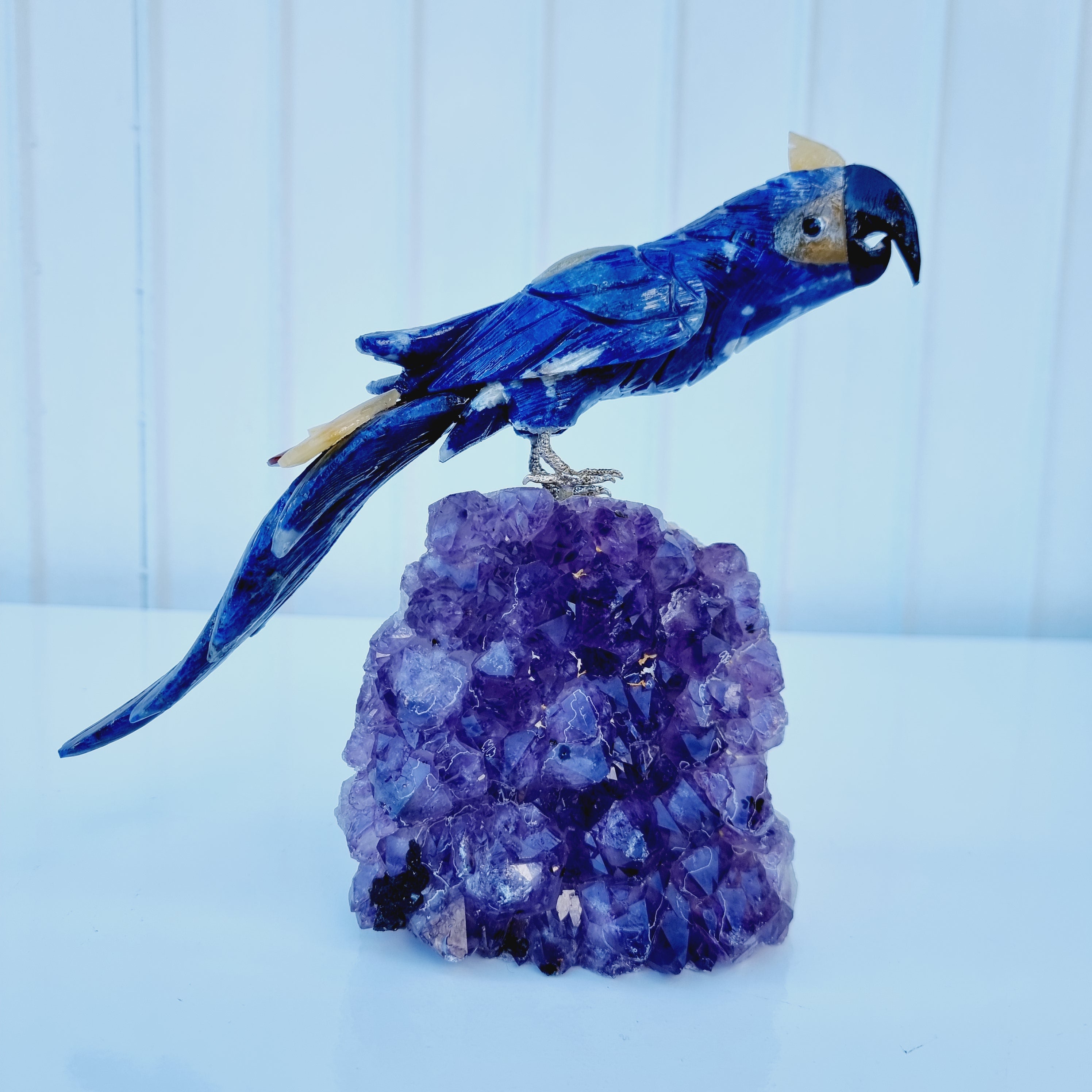 Pájaro de SODALITA Natural Especial | Peso 2,00 Kgs, Altura 21 cm | Exclusivo, Energía y Belleza