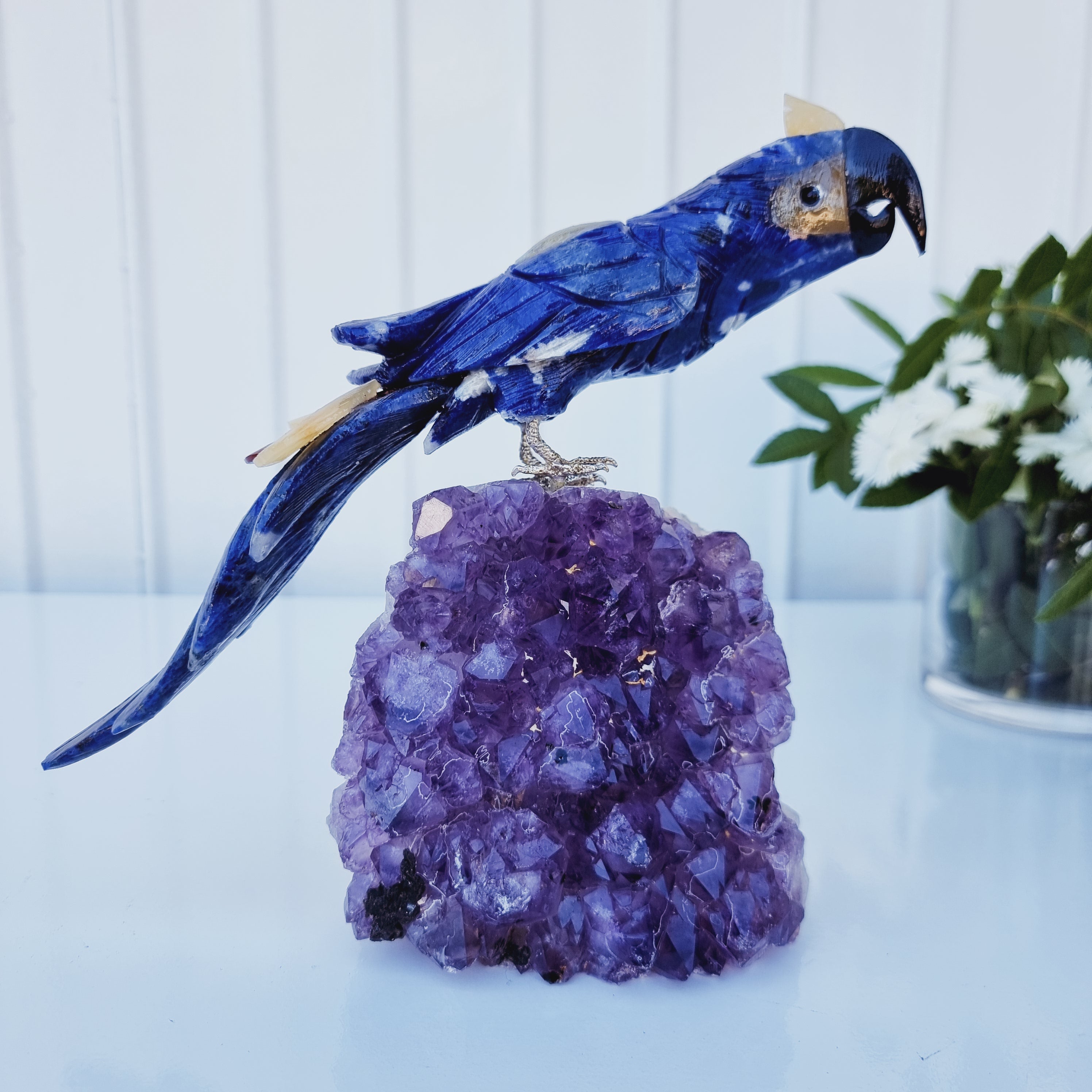 Pájaro de SODALITA Natural Especial | Peso 2,00 Kgs, Altura 21 cm | Exclusivo, Energía y Belleza