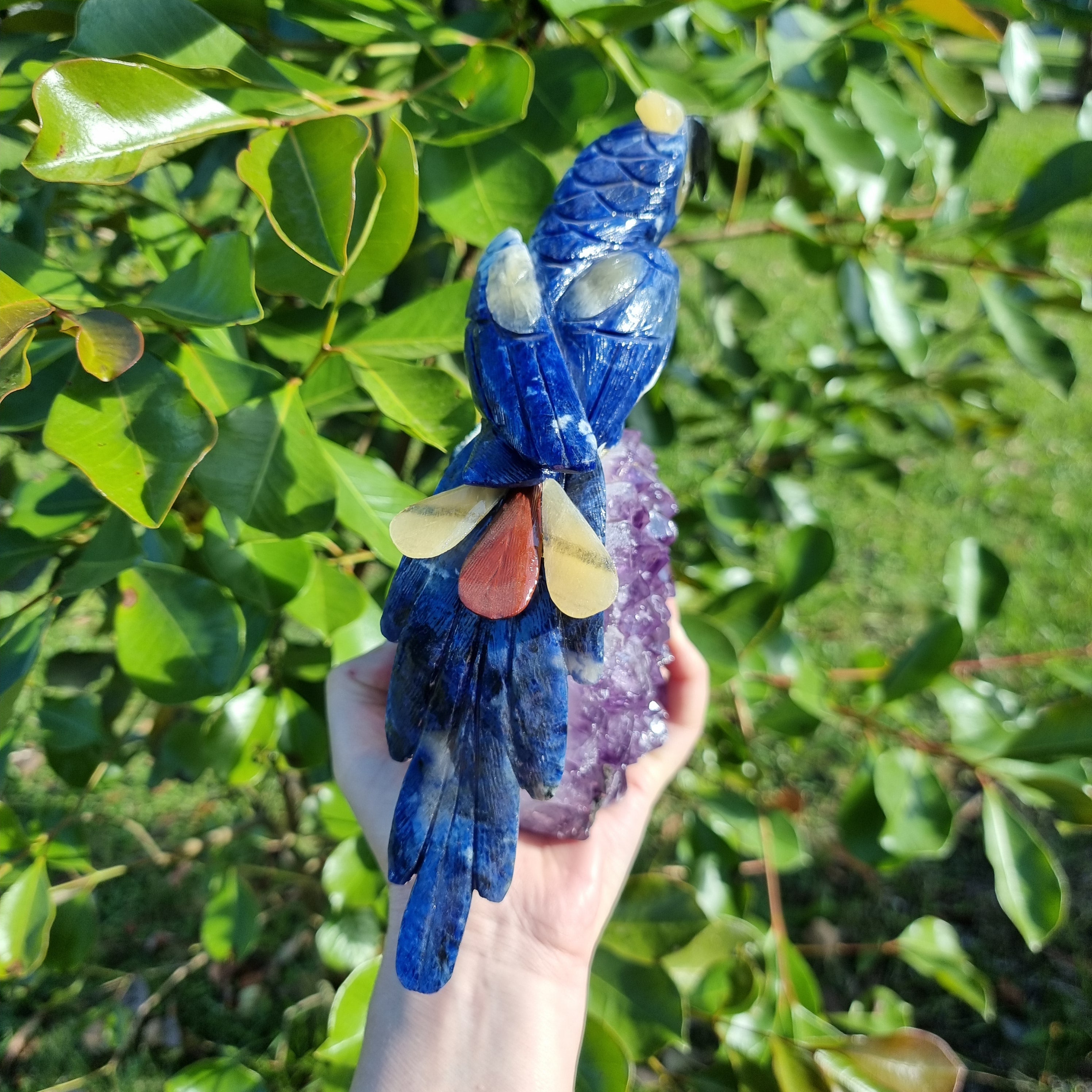 Pájaro de SODALITA Natural Especial | Peso 2,00 Kgs, Altura 21 cm | Exclusivo, Energía y Belleza