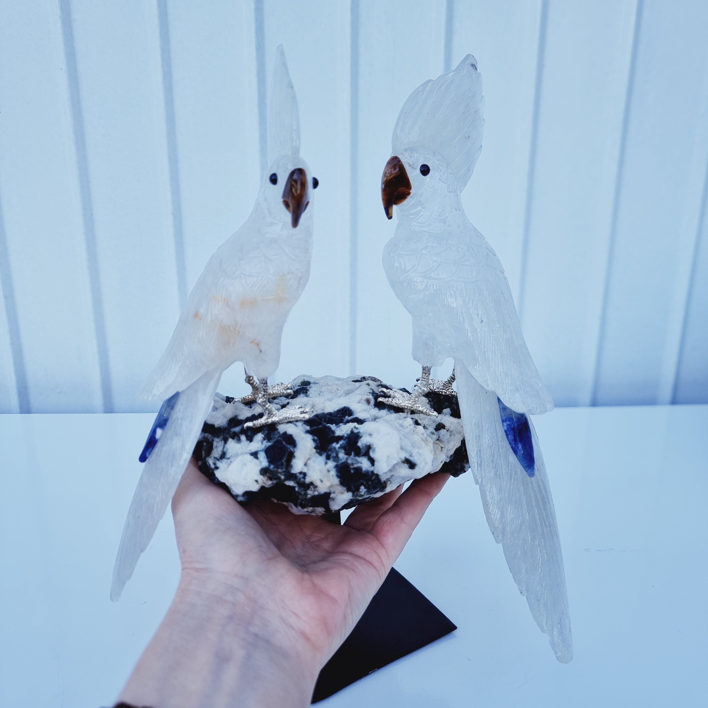 Special Natural Crystal Birds | Weight 2.56 Kgs, Height 30 cm | Exclusive, Energy and Beauty