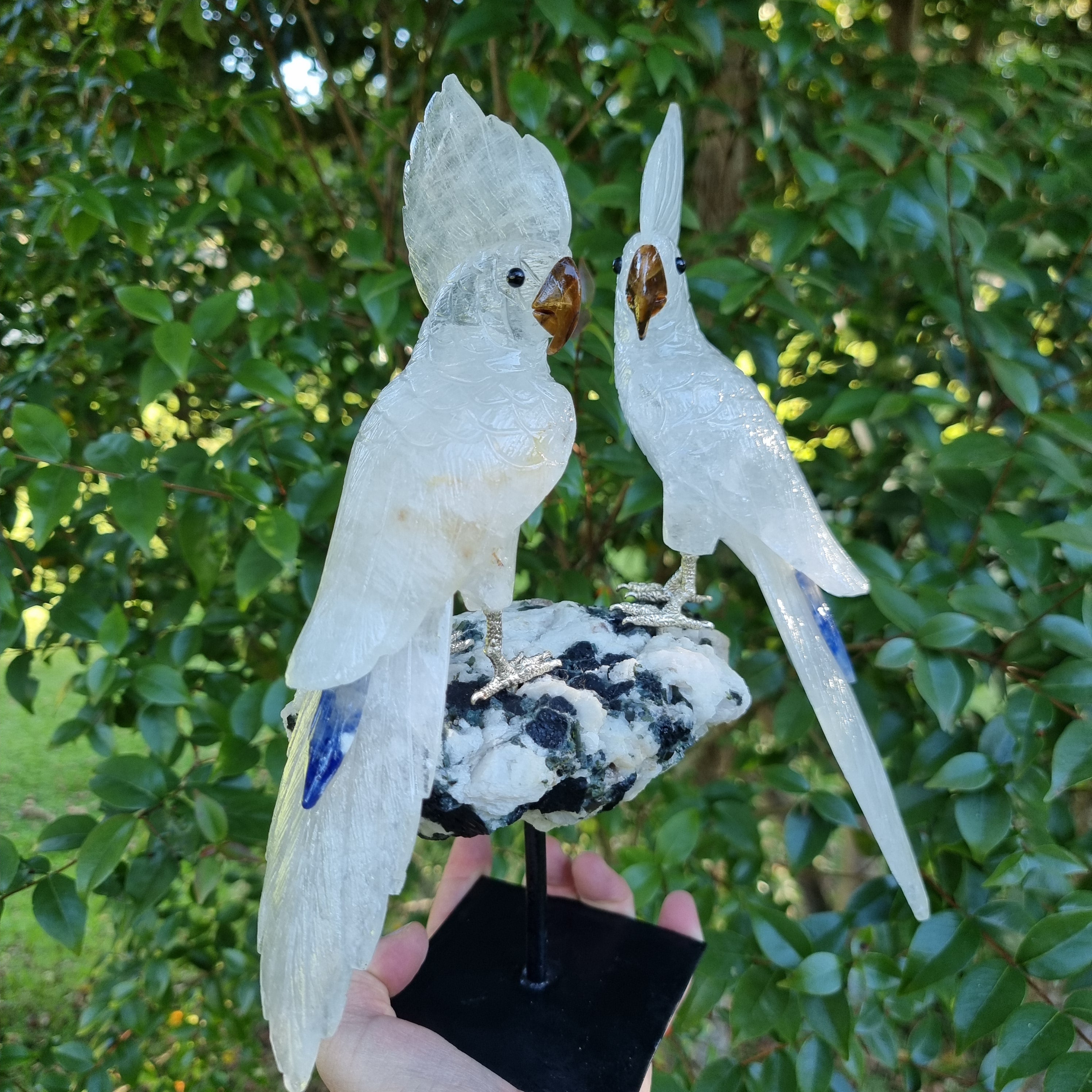 Special Natural Crystal Birds | Weight 2.56 Kgs, Height 30 cm | Exclusive, Energy and Beauty